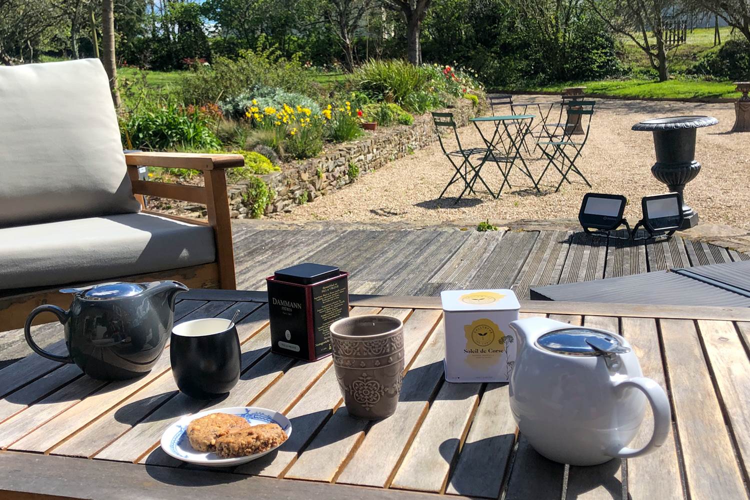 détente sur la terrasse extérieure