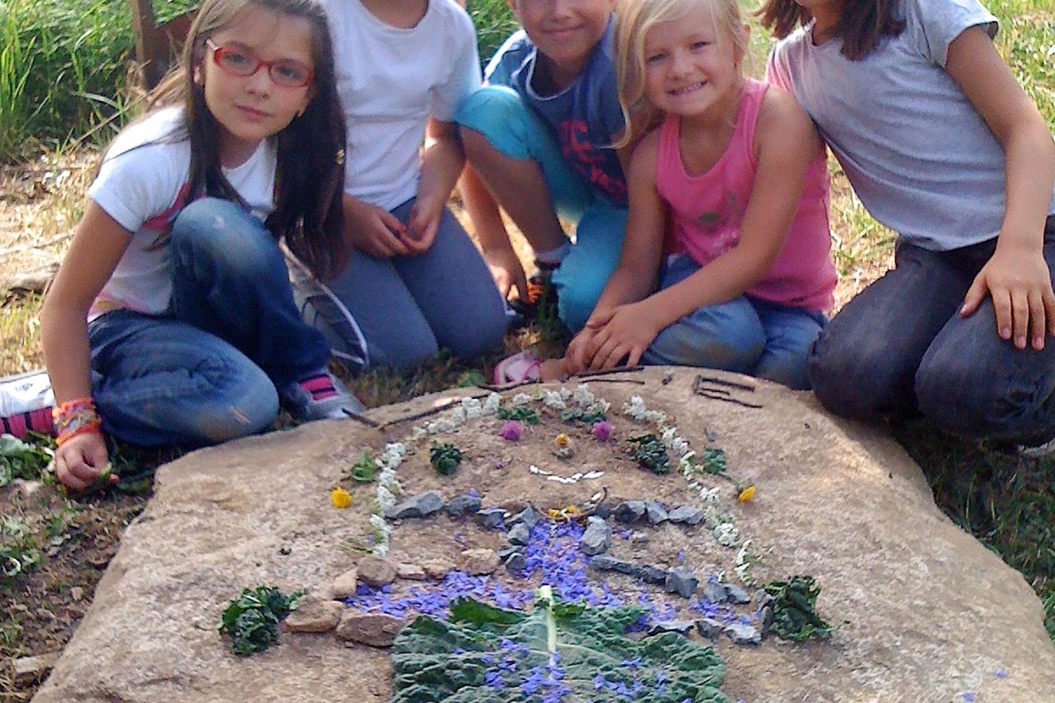 landart avec enfants, landart met kinderen