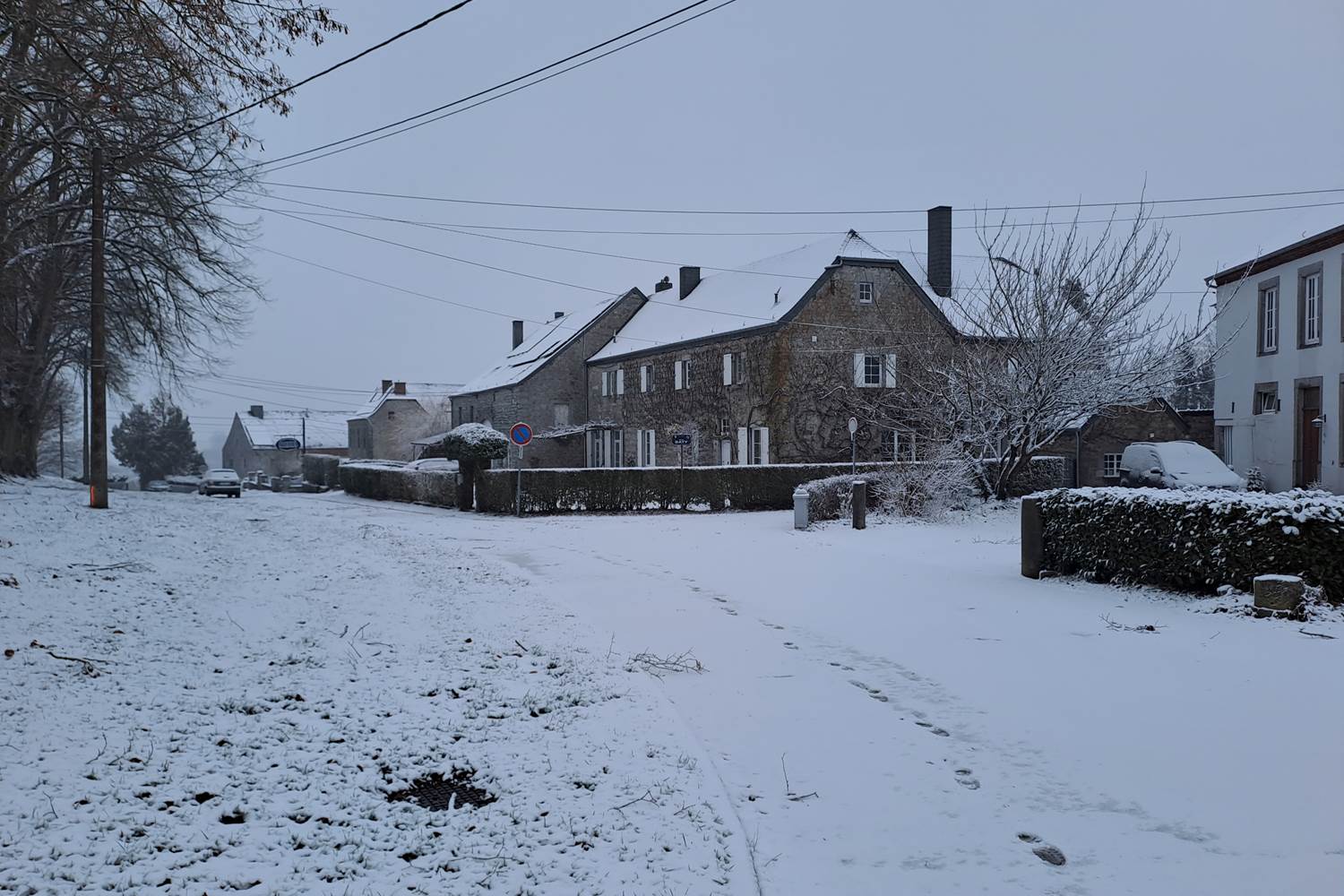 La Place du Baty sous la neige