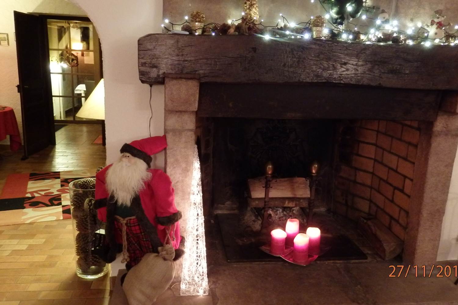 coin cheminée à La Haute Grange à Freland