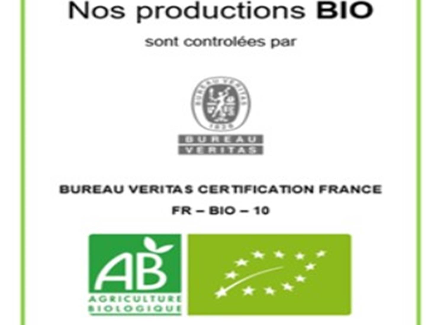 certification bio par Bureau Veritas