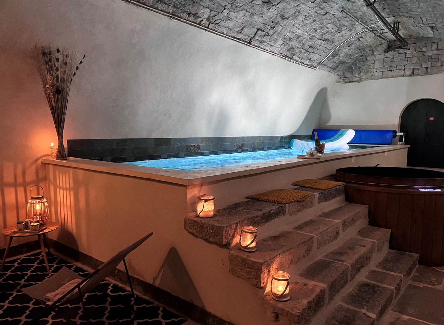 Espace détente : psicine chauffée, bain nordique, sauna