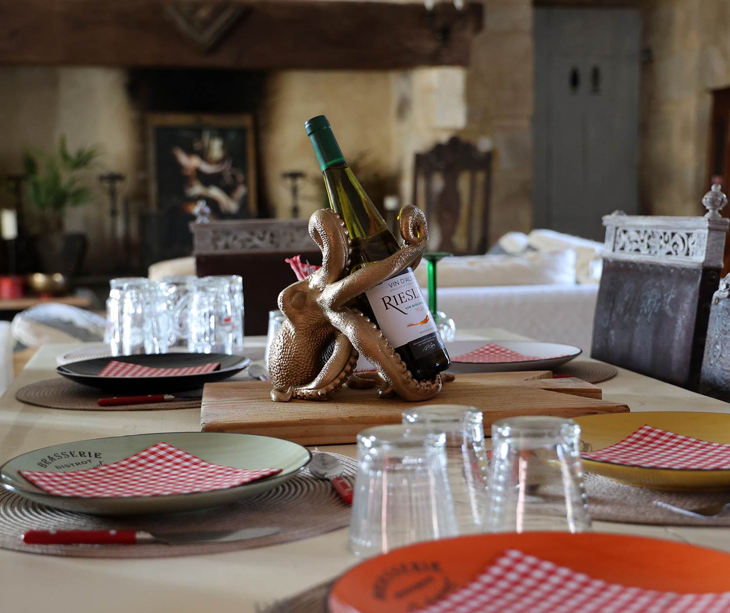 Repas alsacien servi au Château de Saint-Chamarand dans le Lot lors d’un séjour de groupe