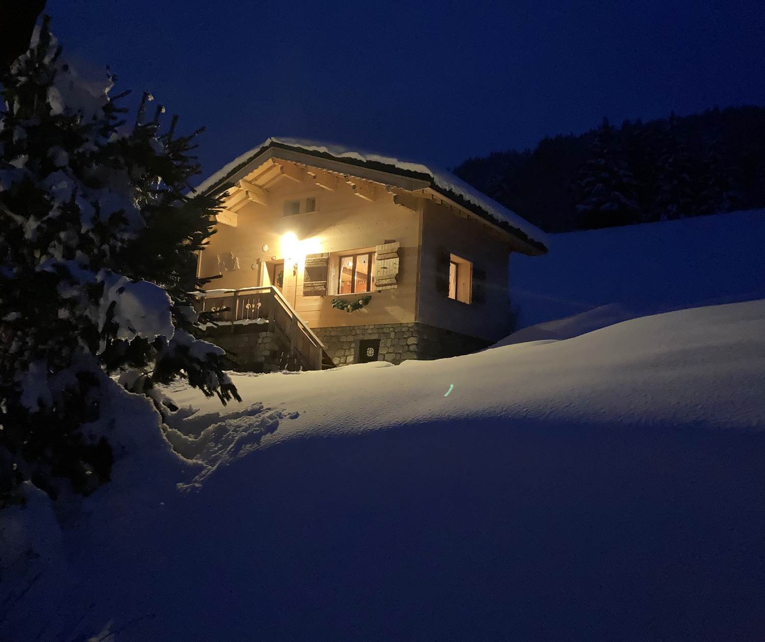Chalet d'Heidi la nuit