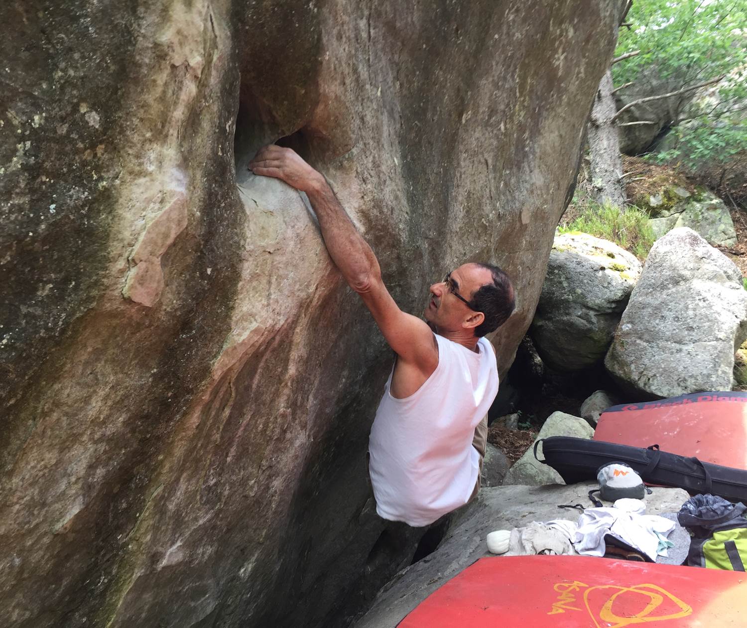 Fabien au Rocher de La Reine