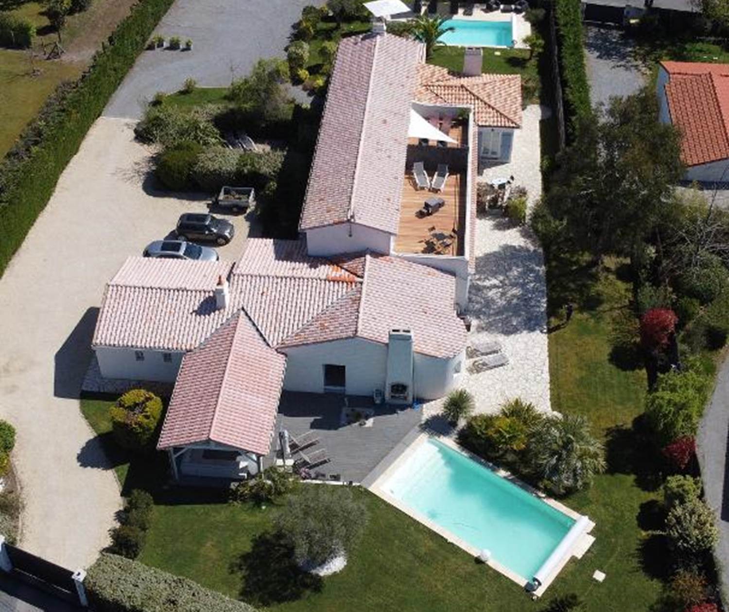 Vue aérienne de la propriété