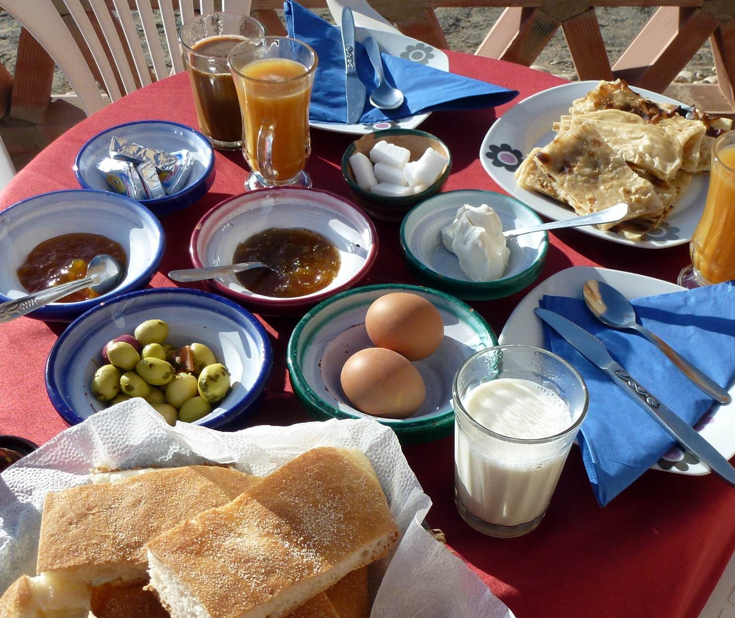 La table du petit-déjeuner