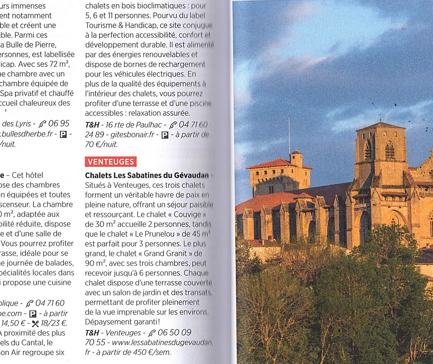 Gîtes Bon Air conseillés dans les hébergements de Saint Flour