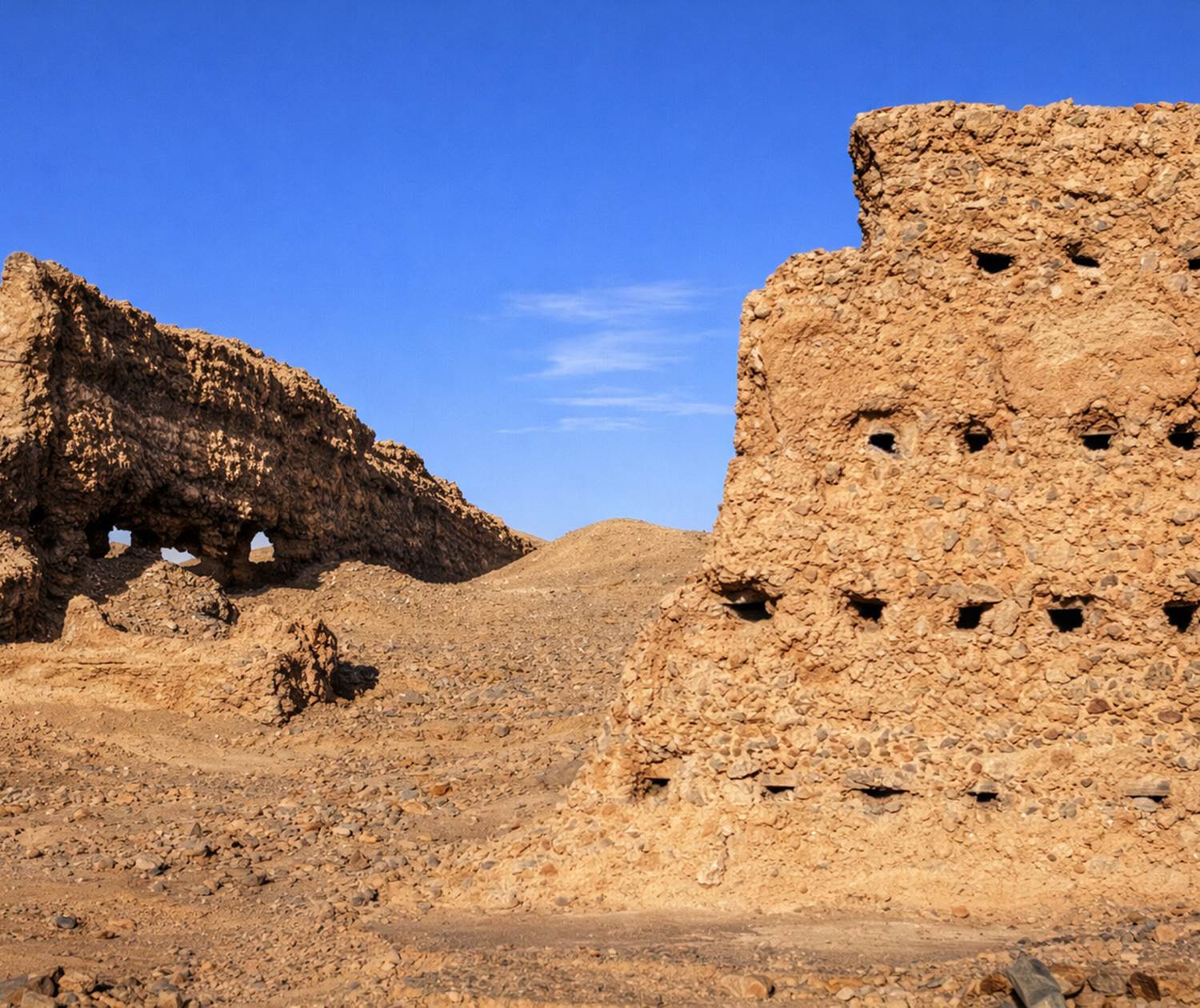 Vestiges de l'ancienne ville de garnison de Taouz