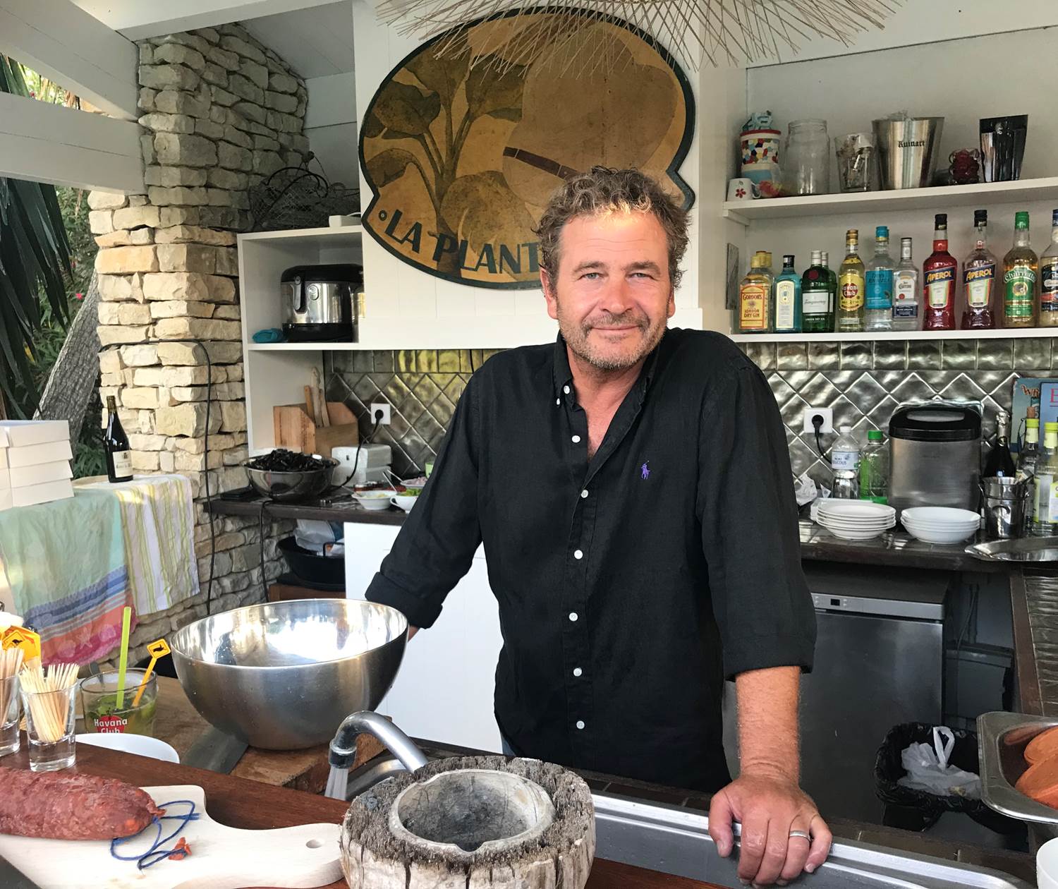 François au bar du Jardin des Portes