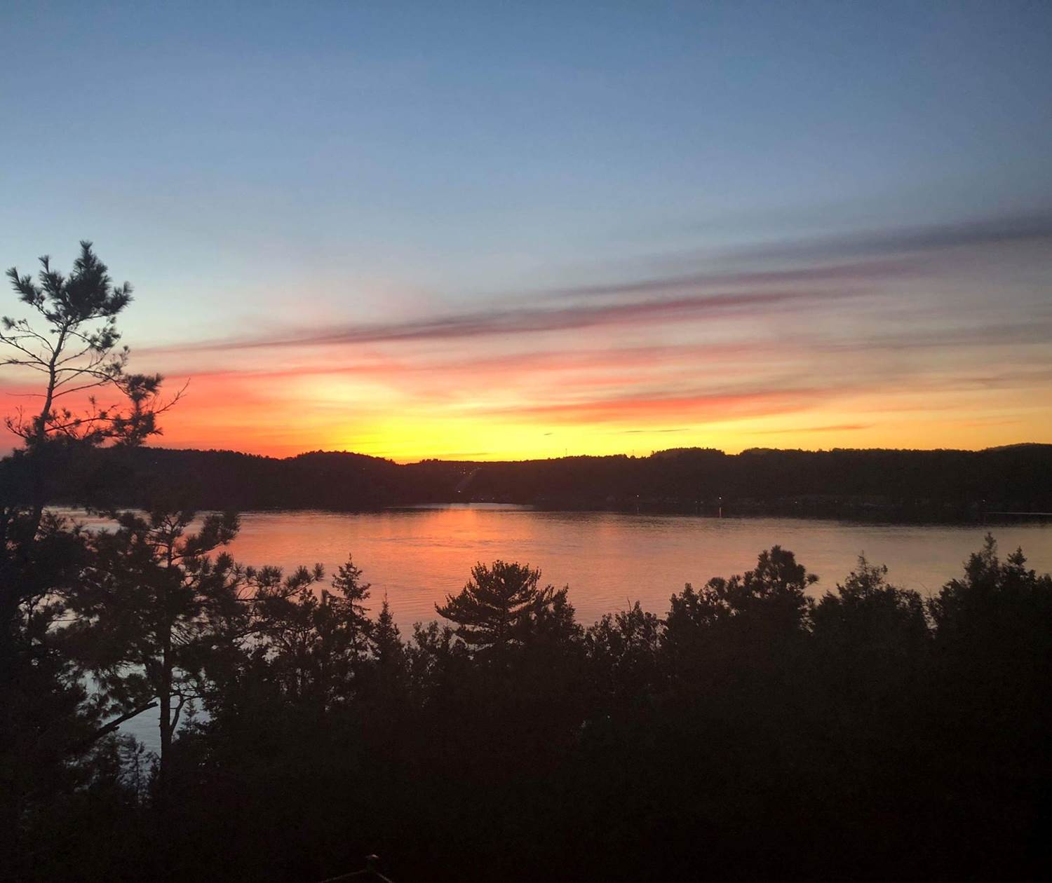 Coucher de soleil au gite