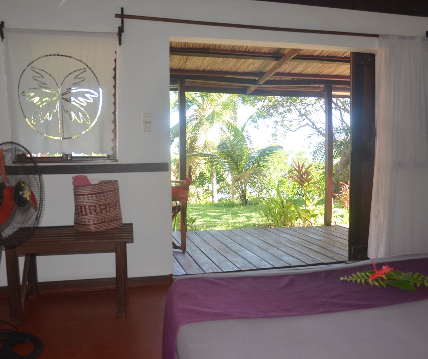 lagon vu de la chambre