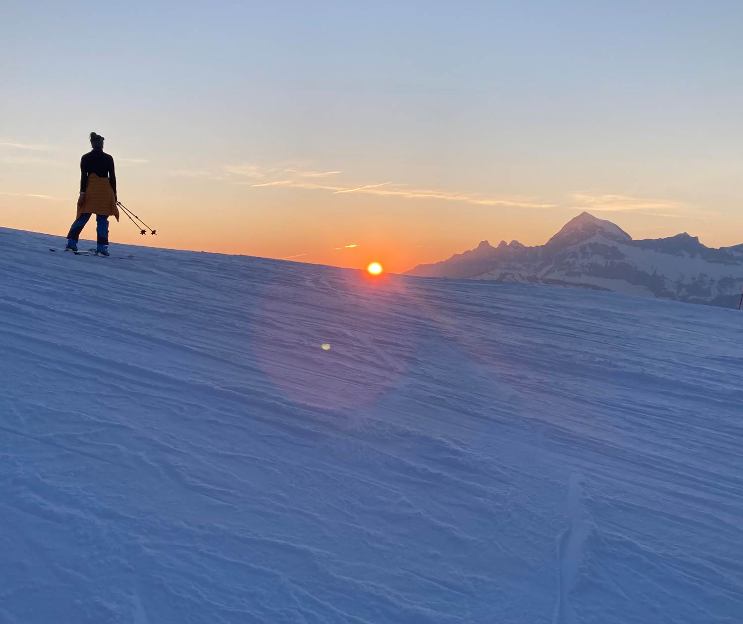 Sur la piste bleue du Mont Rond