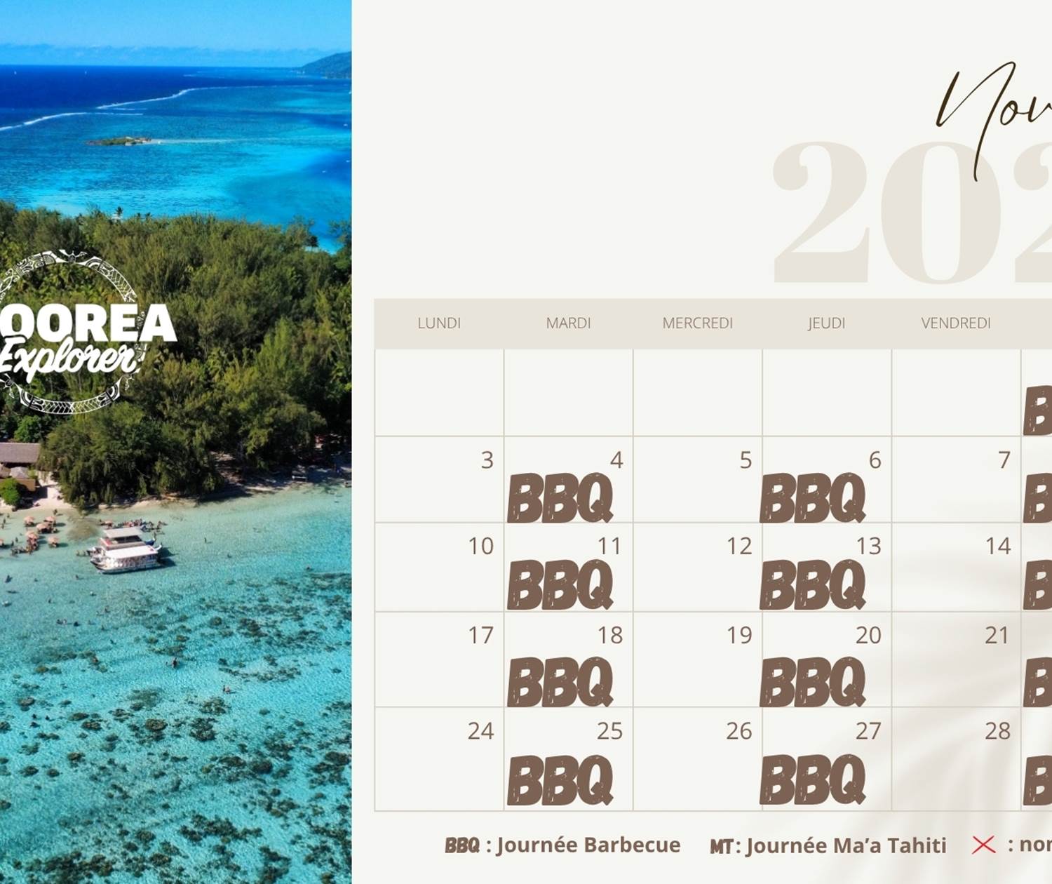 Planning de Novembre 2025