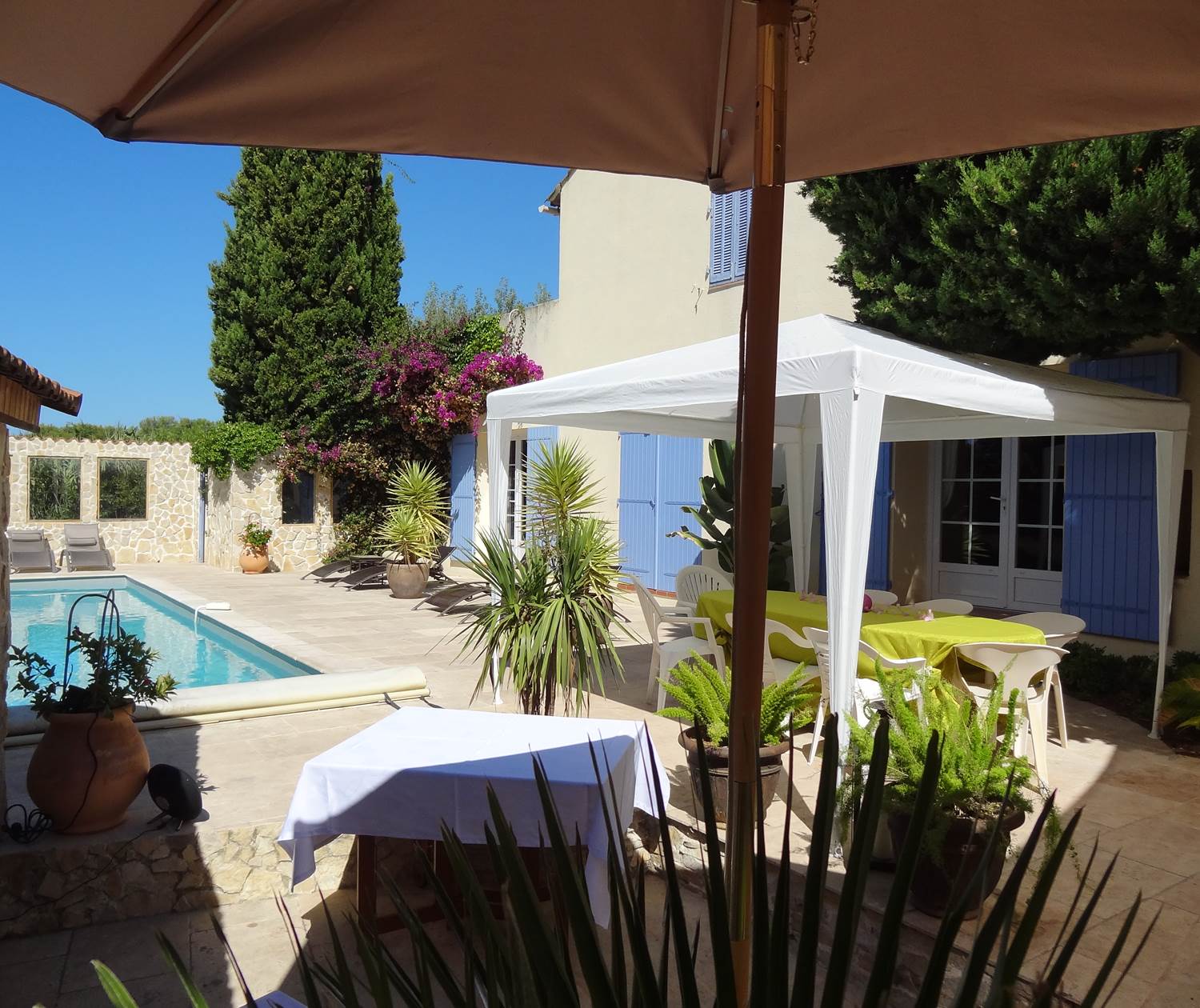Réception au bord de la piscine