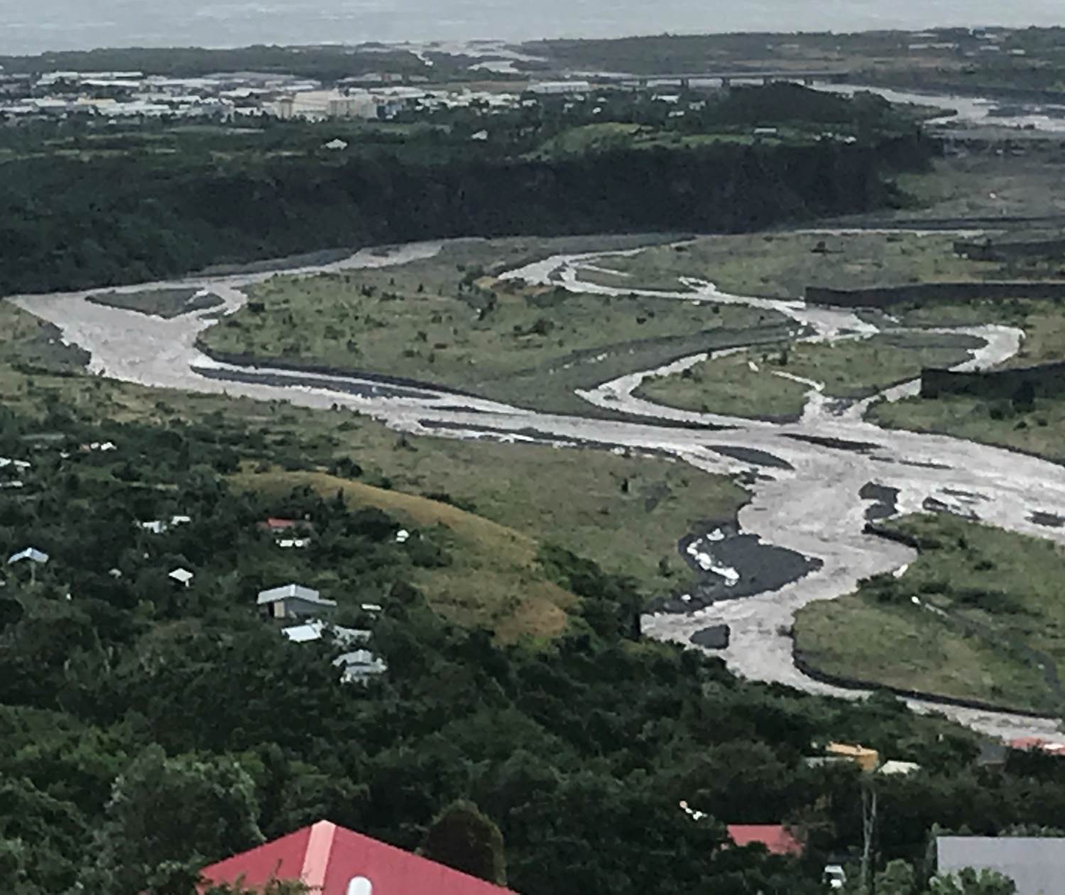 Rivière des Galets en crue (cyclone tropical Fakir 2018)