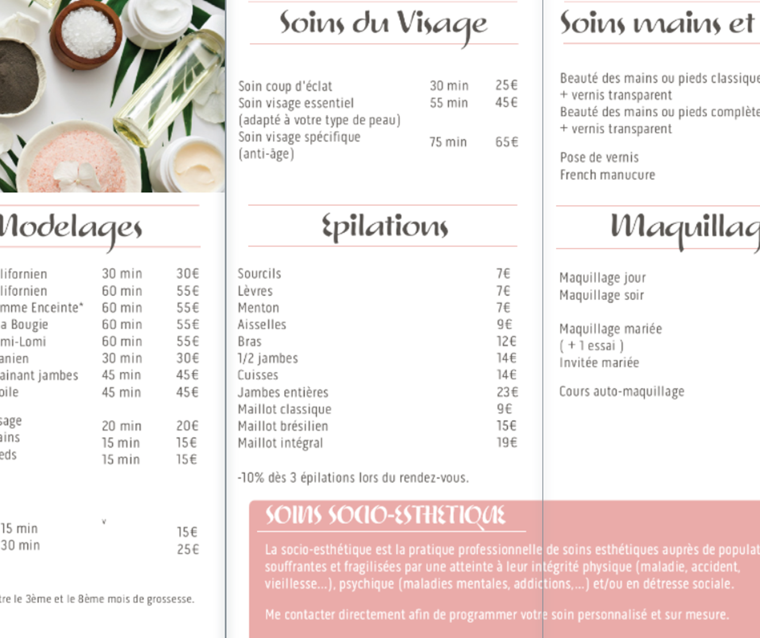 Carte de soins  tarif