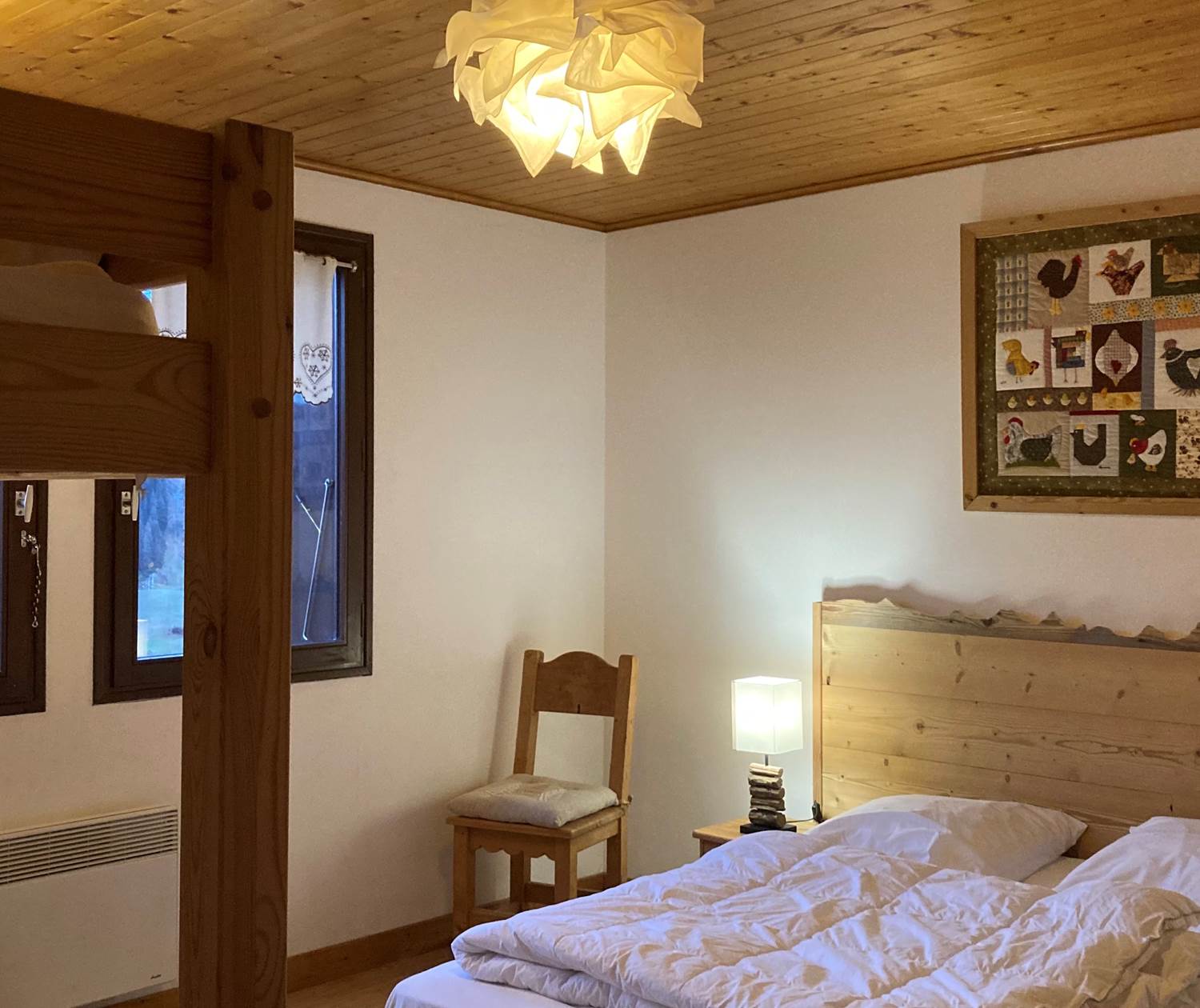 Chambre 3 1 lit double + 1 lit superposé appartement 9 p