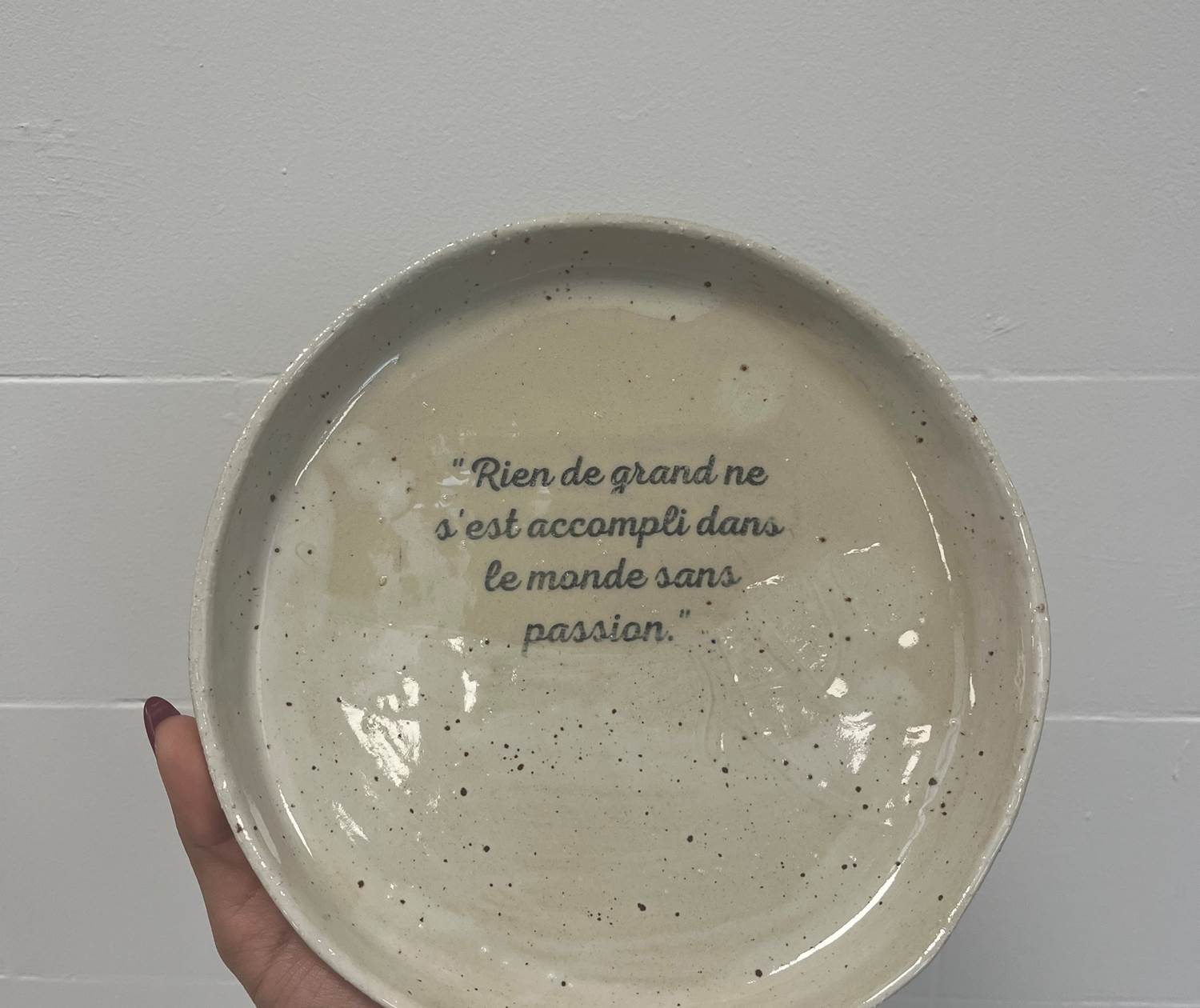 Week-end céramique - assiette décorée/peinte à la main