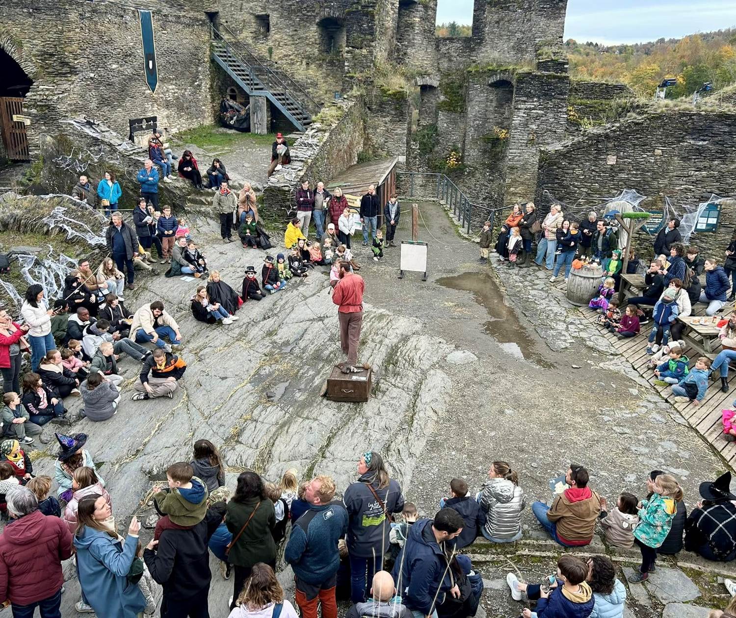 Spectacle de fauconnerie au Château féodal de La Roche-en-Ardenne