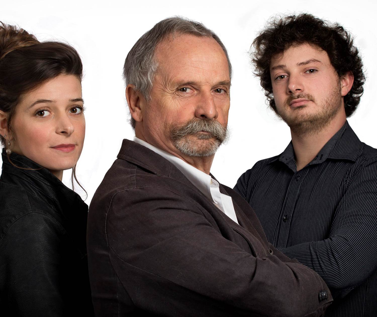 Alain, Clémentine et Bastien Baud