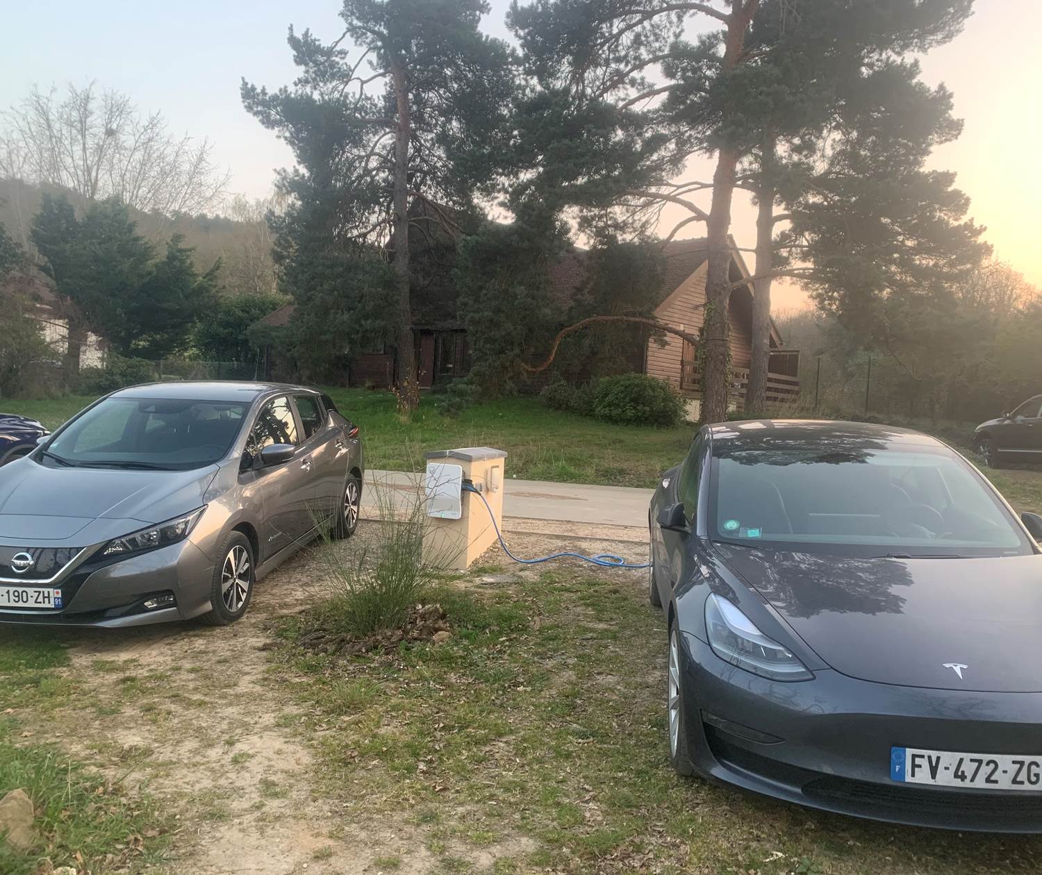 Electric charging station in BLOASIS car park