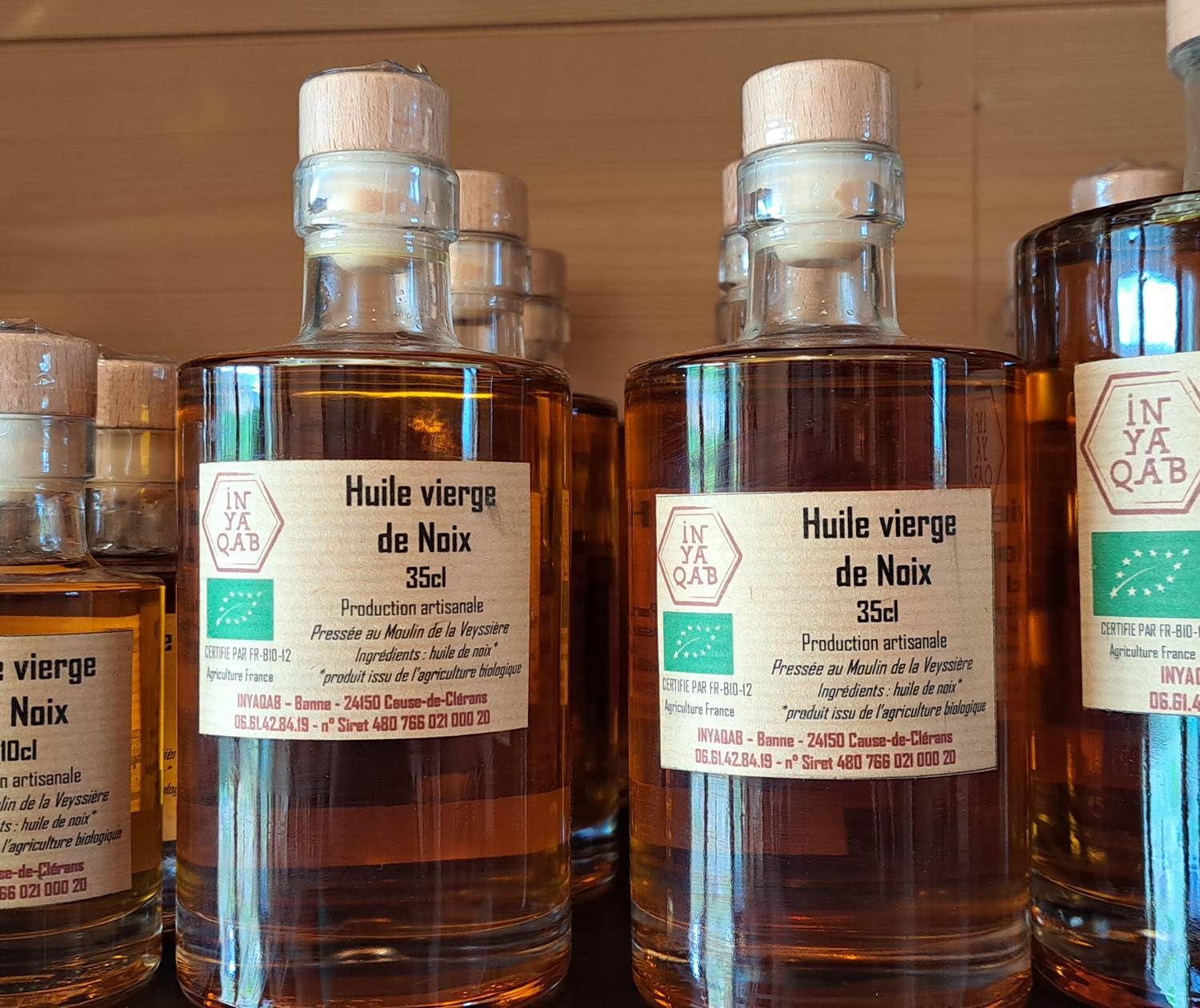 Nos huiles vierges de noix bio INYAQAB