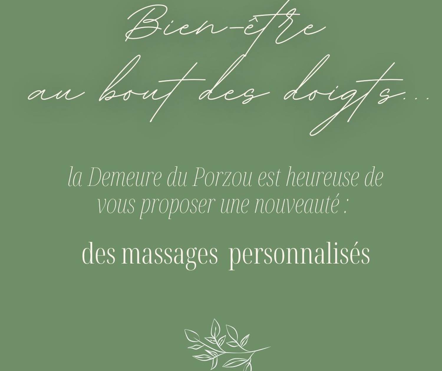 prestation massage dans votre chambre d'hôtes