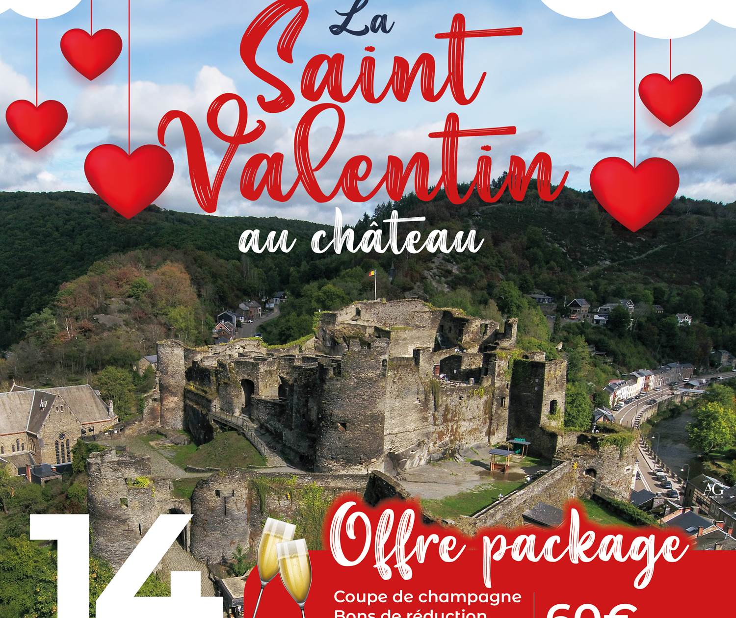 événement saint valentin au château féodal de la roche-en-ardenne