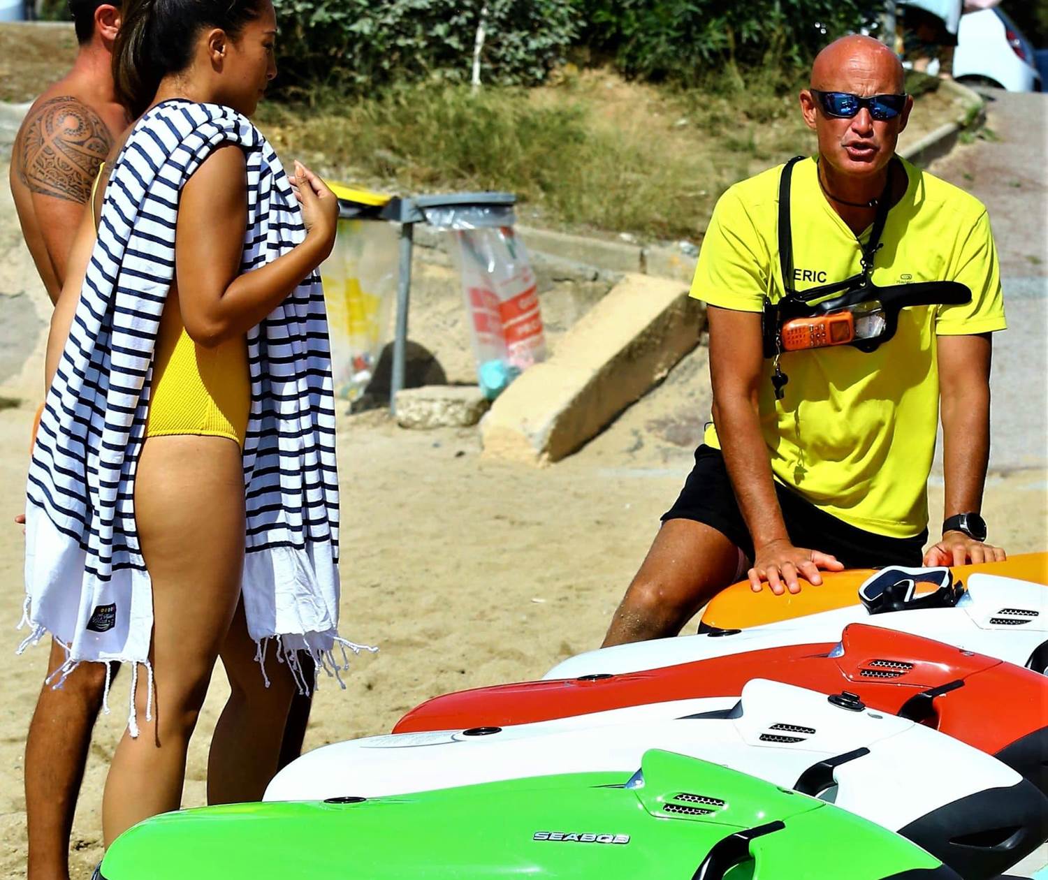 ECO GLISS SUR LE SABLE BRIEFING FONCTIONNEMENT MINI JET SKI SOUS MARIN