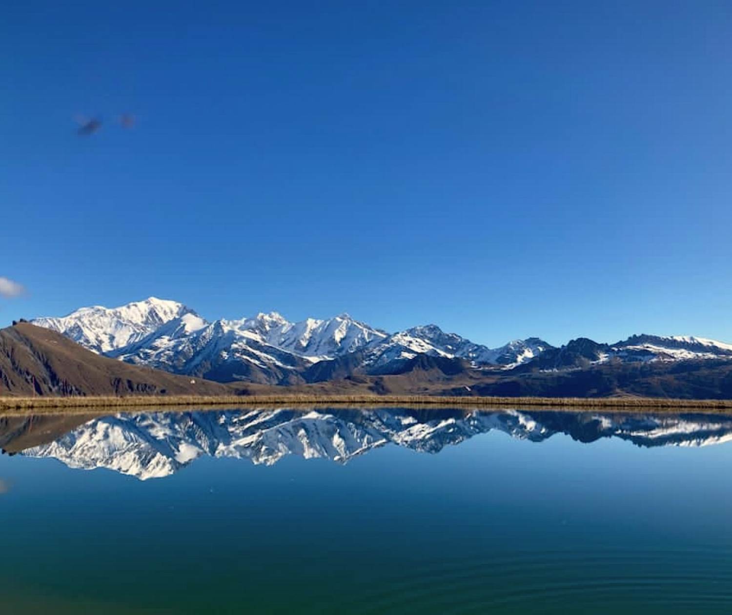 Vue sur le Mont Blanc depuis le Mont Vorès