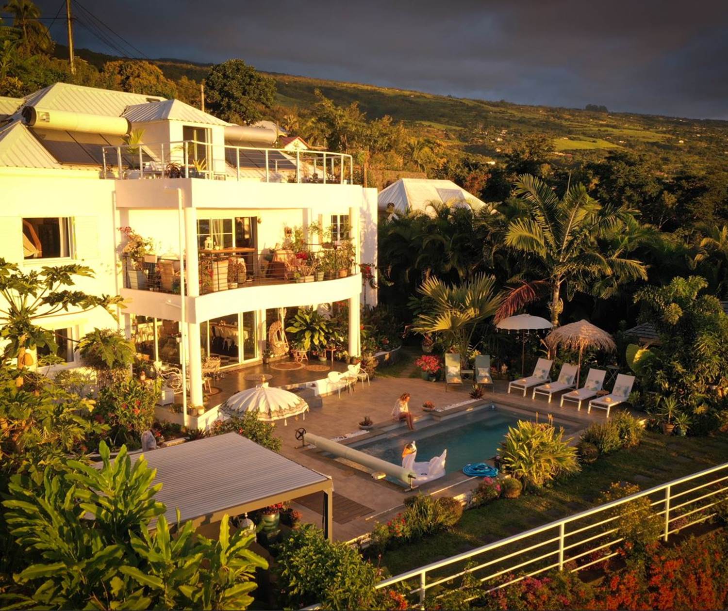 Coucher de soleil sur la Villa Garriga