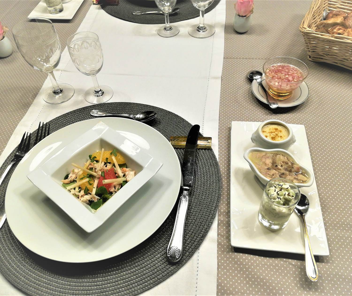 Kergroaz Maner Table d'Hotes Entrée et Mises en bouche