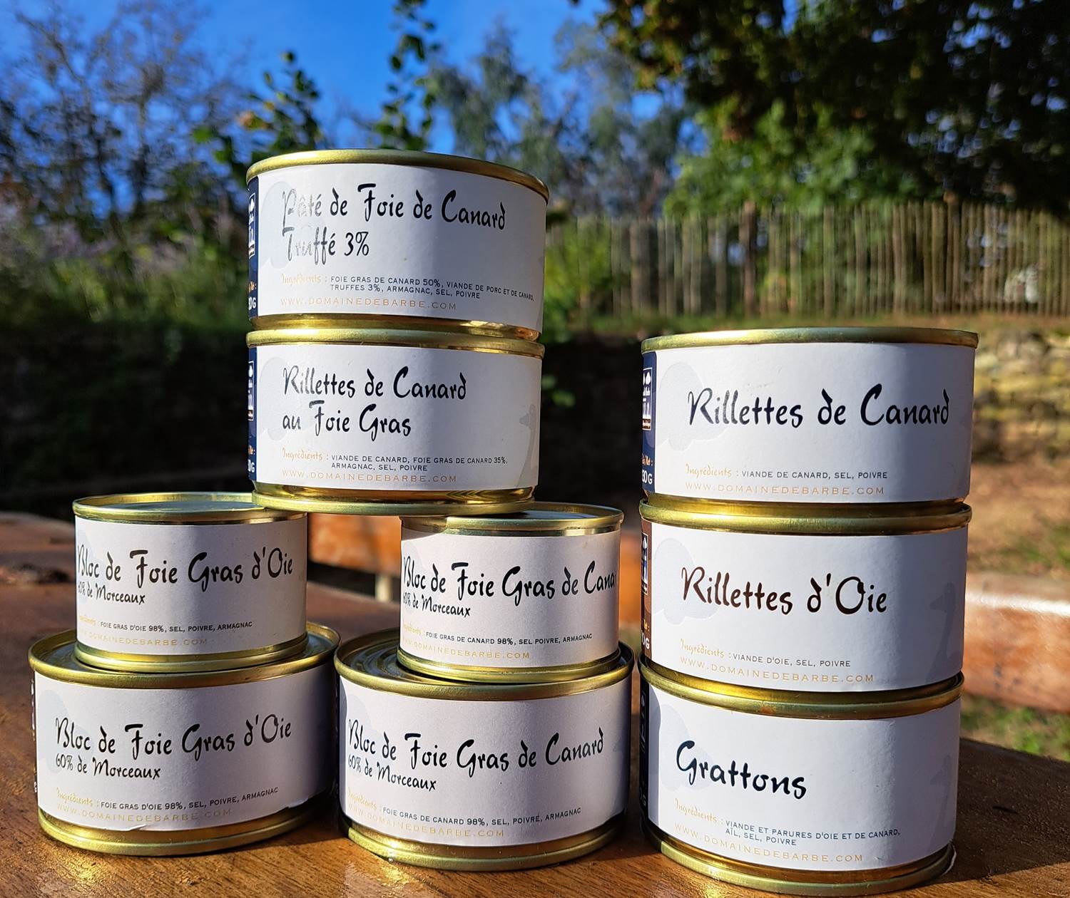 Conserves de canard et oie du domaine de Barbe en vente à la boutique INYAQAB