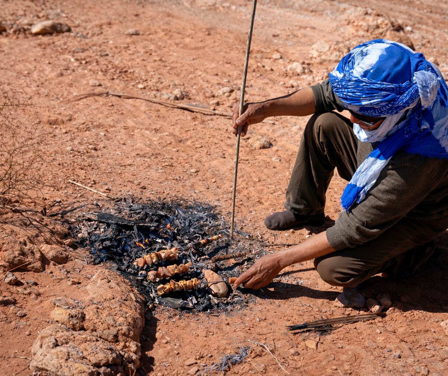Barbecue improvisé pendant un circuit en 4x4