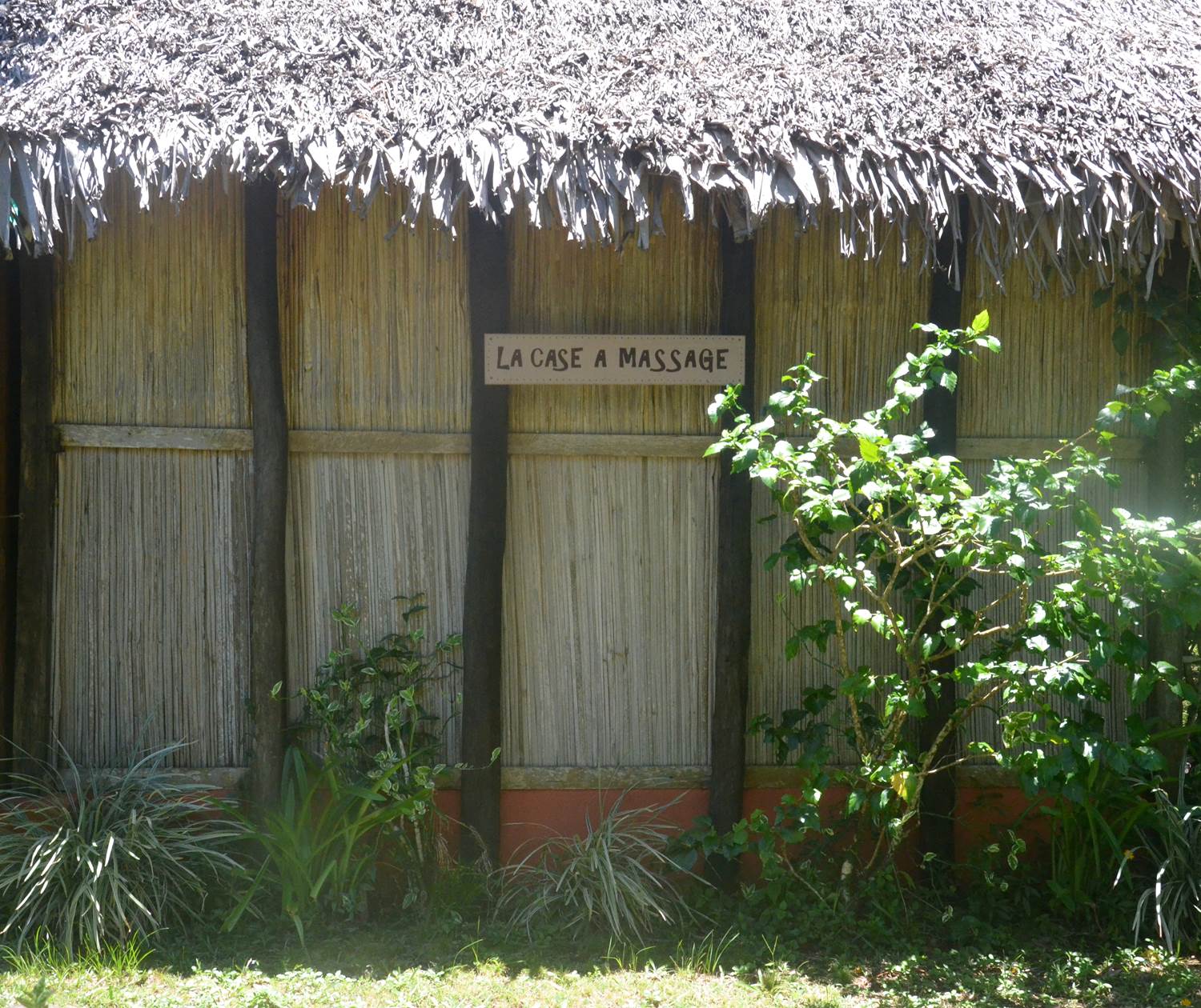 Case traditionnelle pour les massages