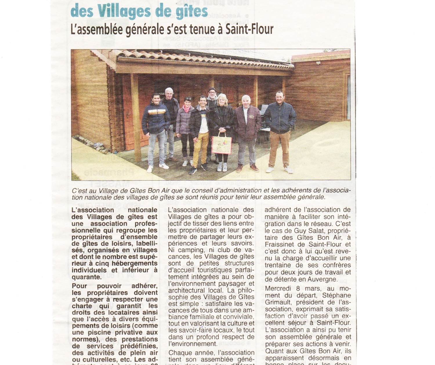 Article de la Dépêche d'Auvergne