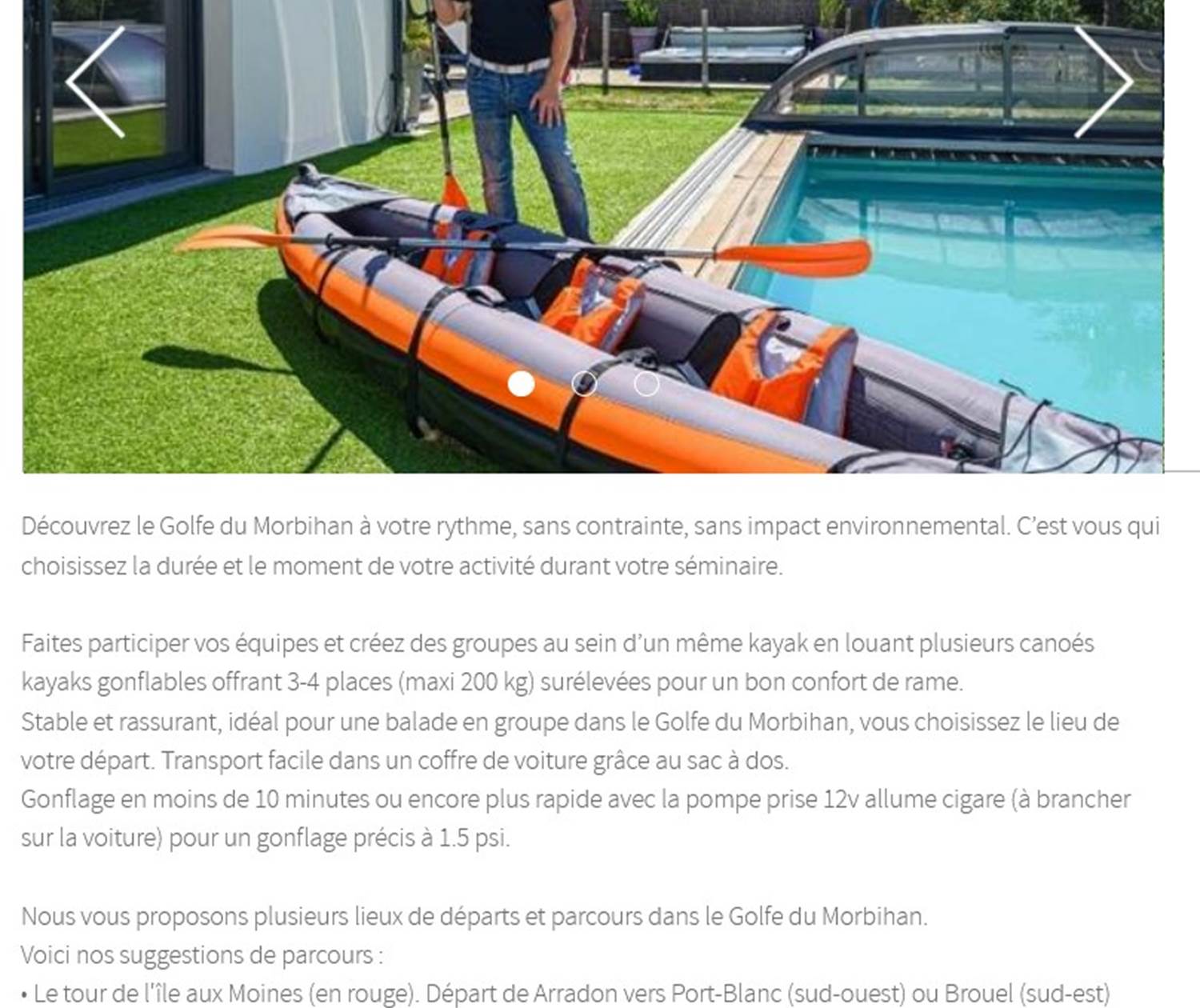Notre Partenaire Location kayaks Golfe du Morbihan