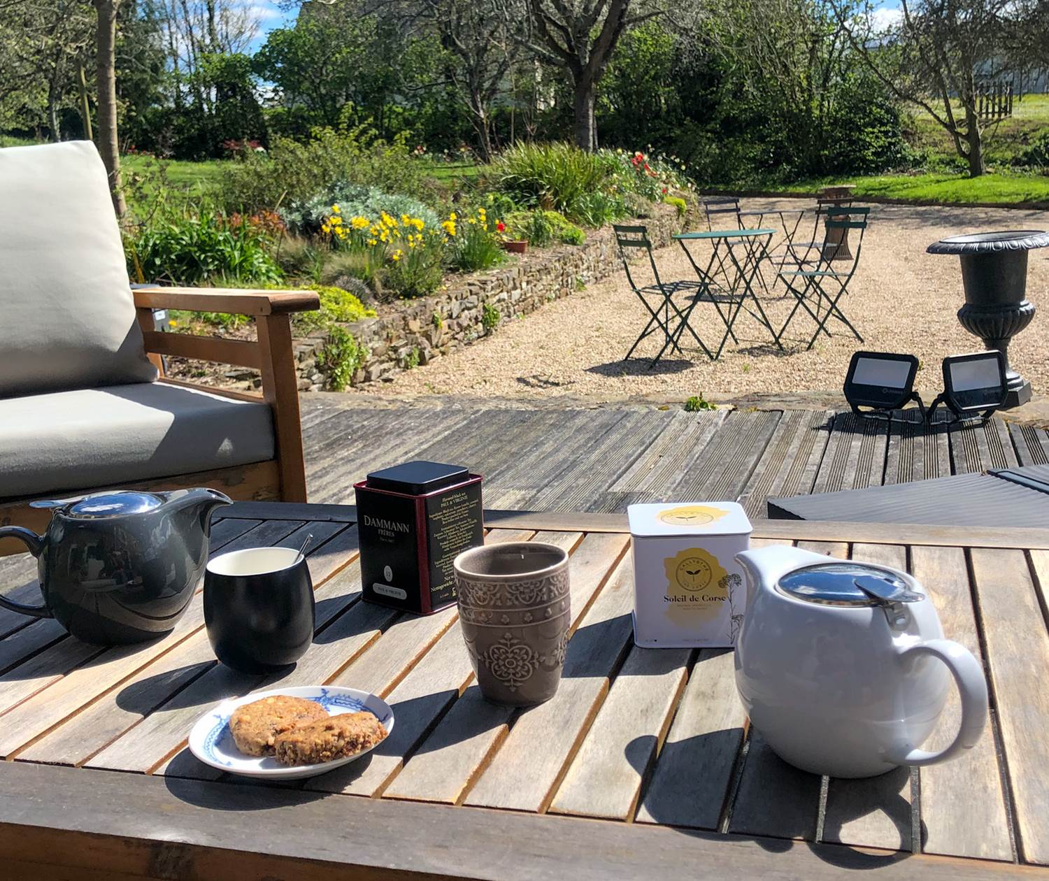 détente sur la terrasse extérieure