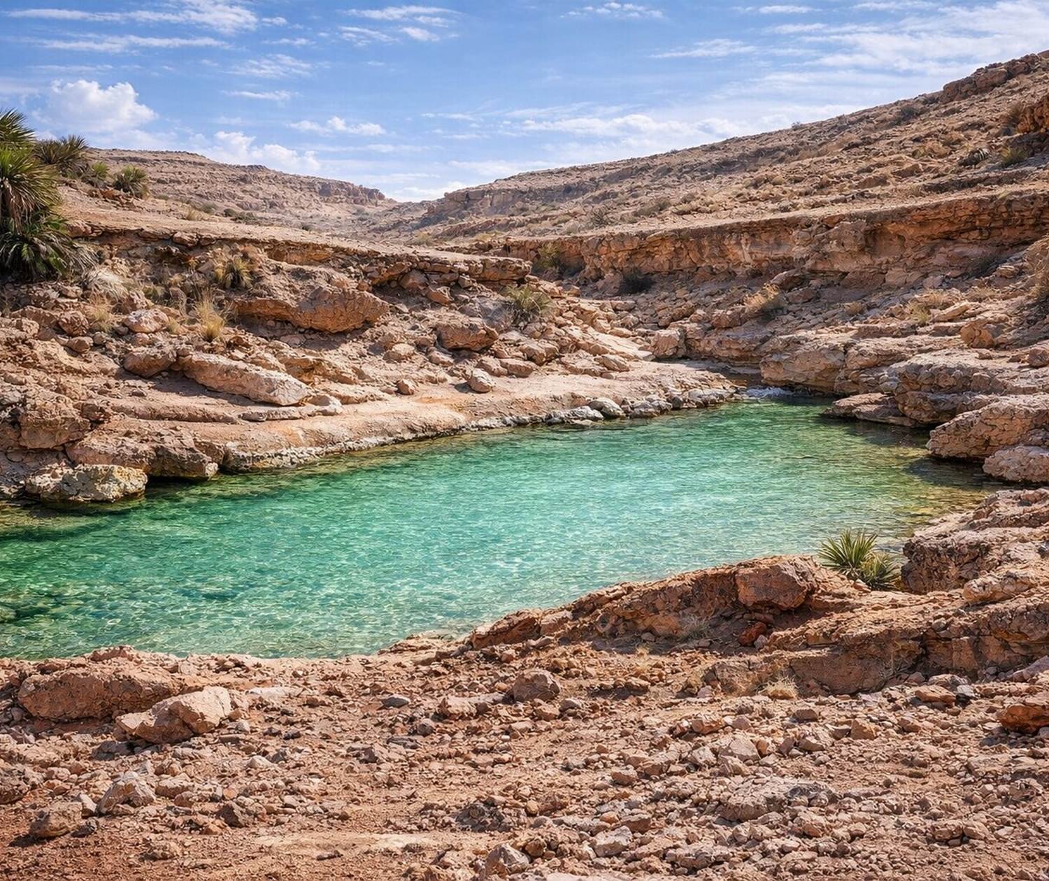L'oued dans l'oasis de Saf-Saf
