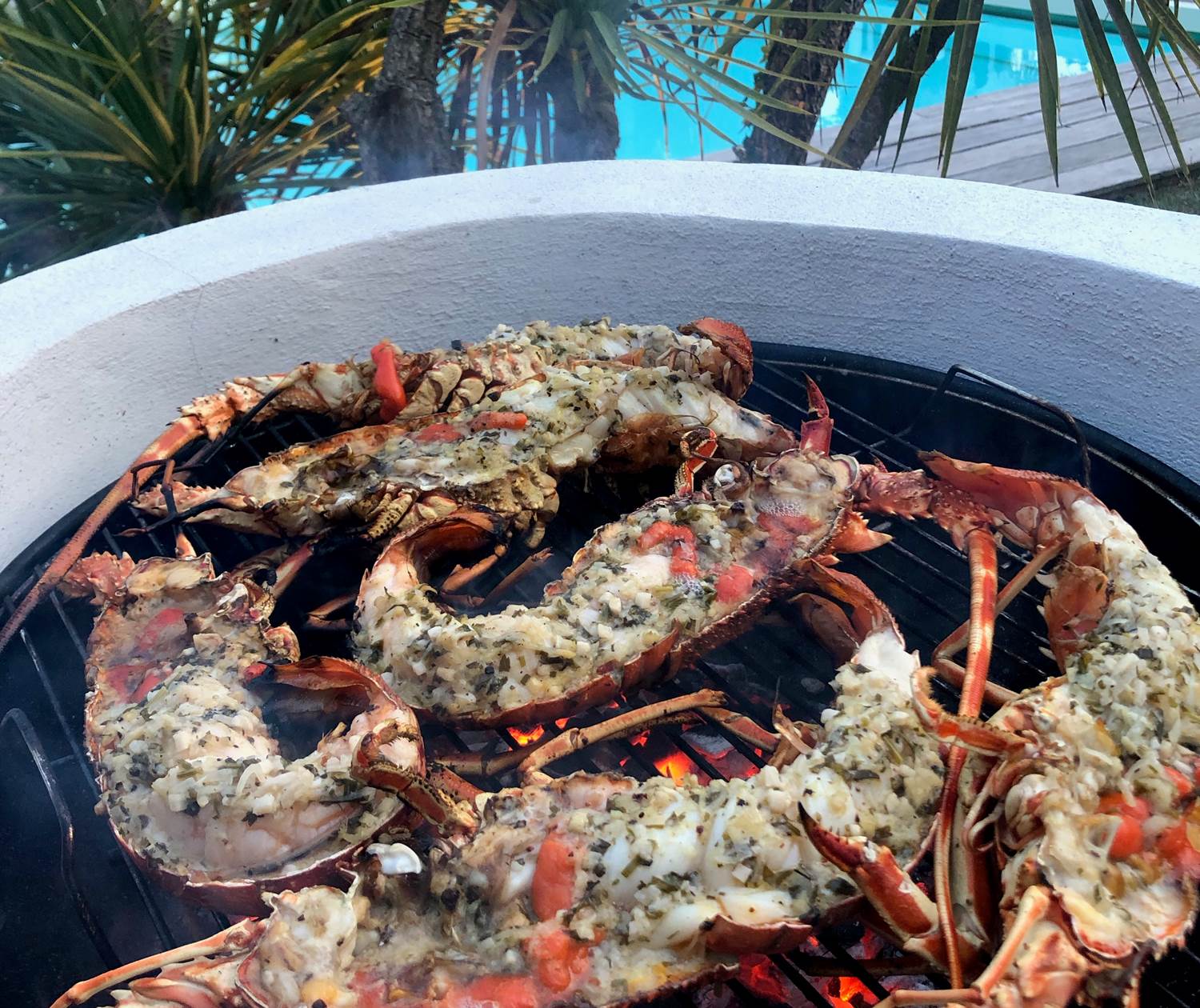 Langouste cuite au BBQ
