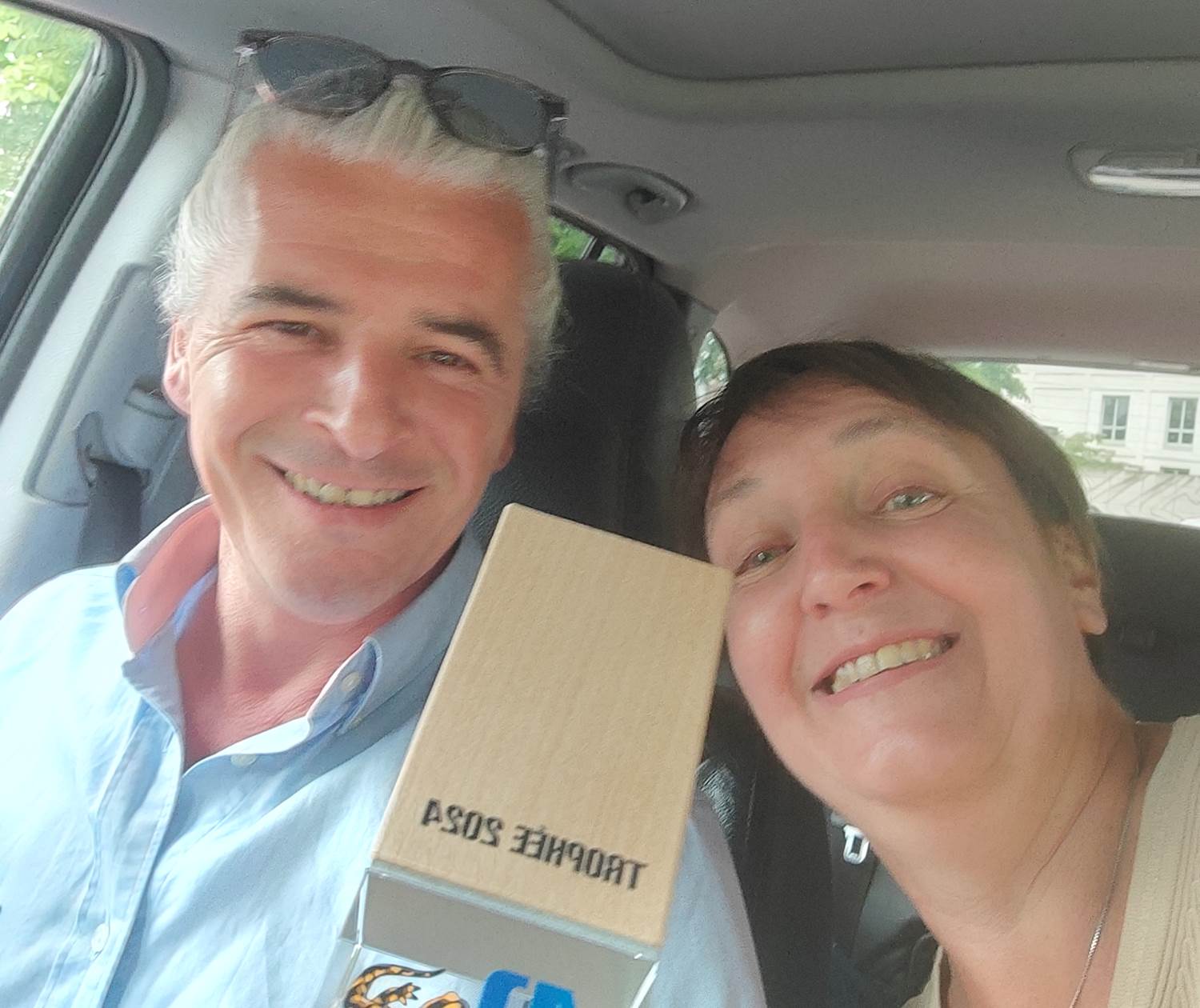 Mickaël et Christèle, l'équipe du Domaine, le jour du trophée 41 par Nature.