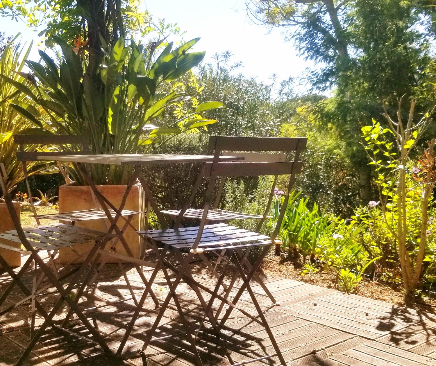 Terrasse chambre Bois de Rose