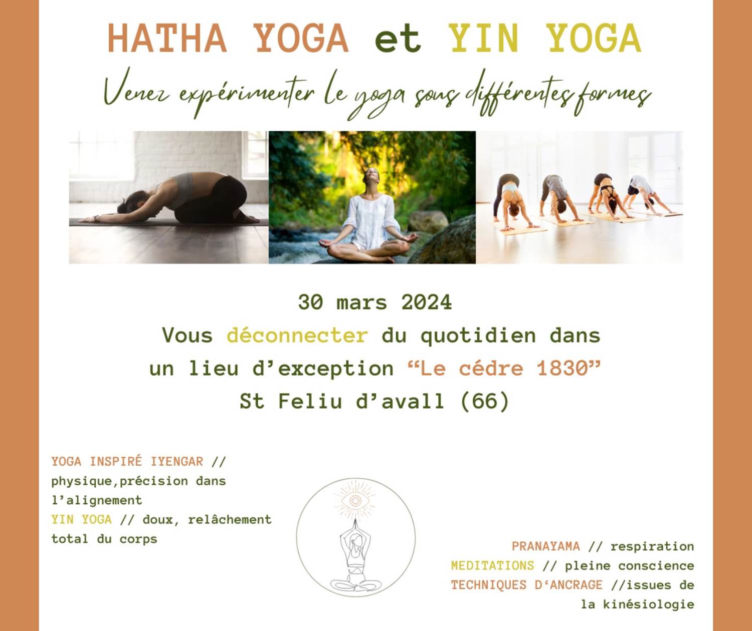 Hatha yoga & Yin Yoga au Cèdre