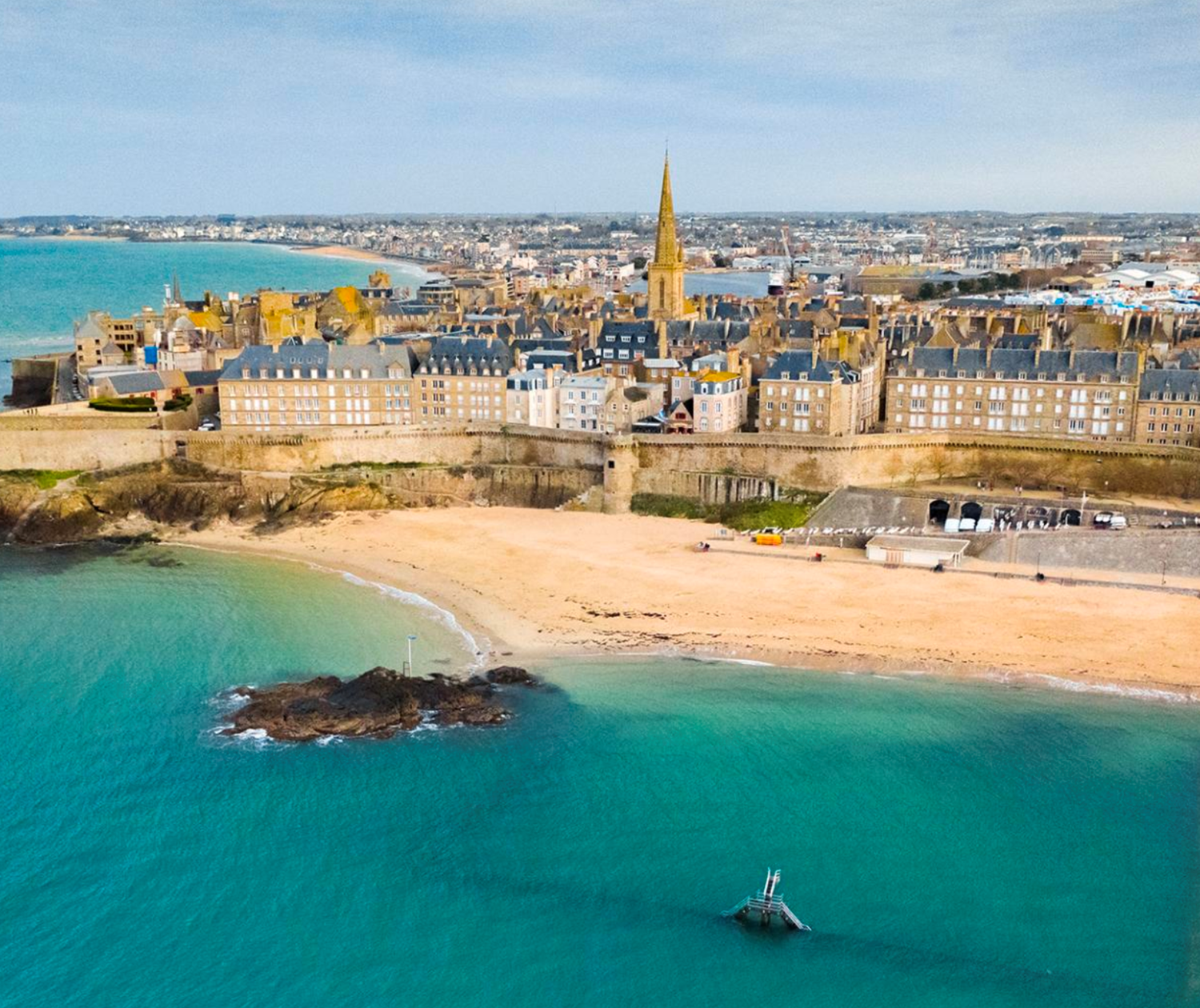 Plage de Bon Secours à Saint-Malo