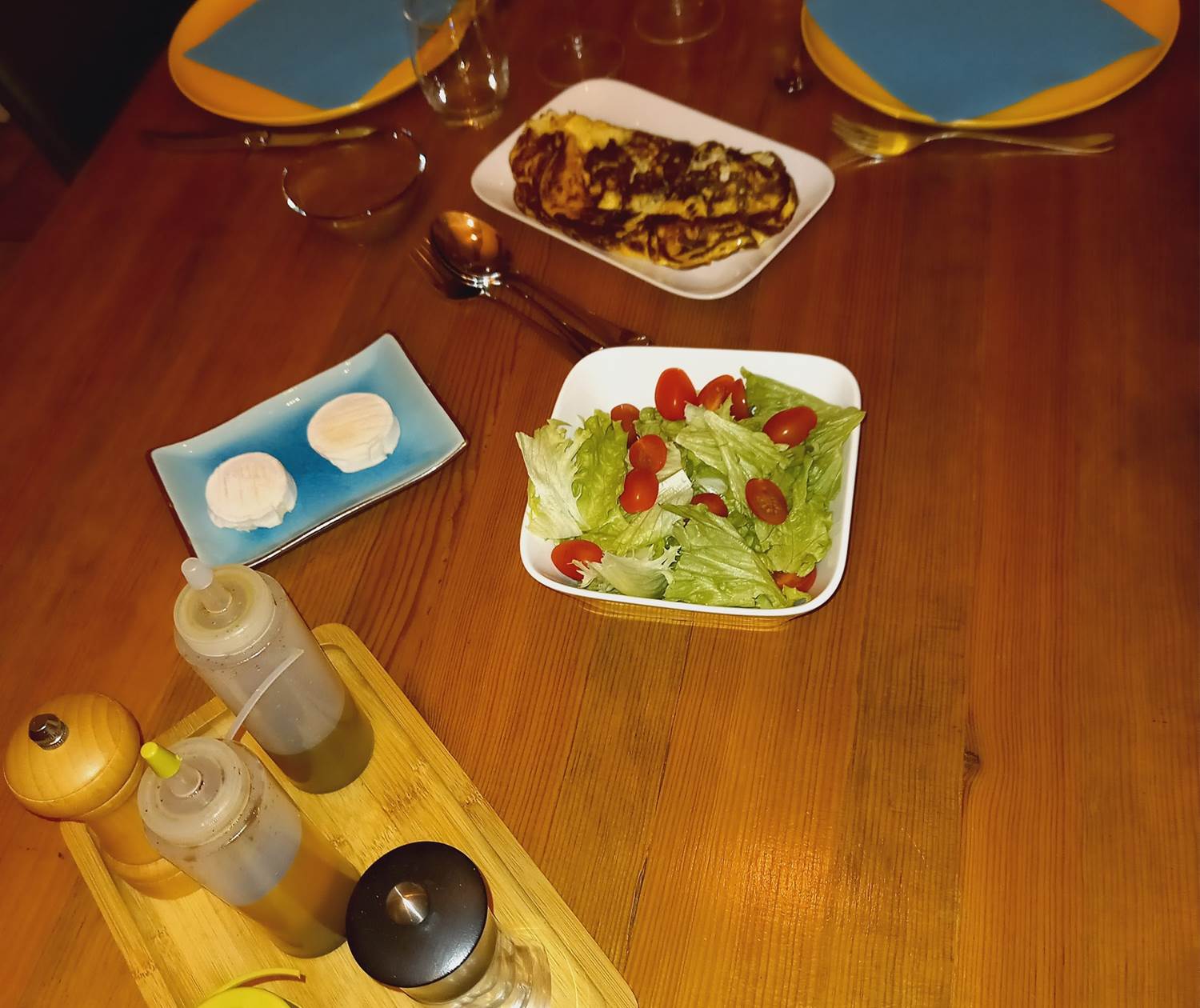 Dîner 2 plats (omelette aux cèpes)