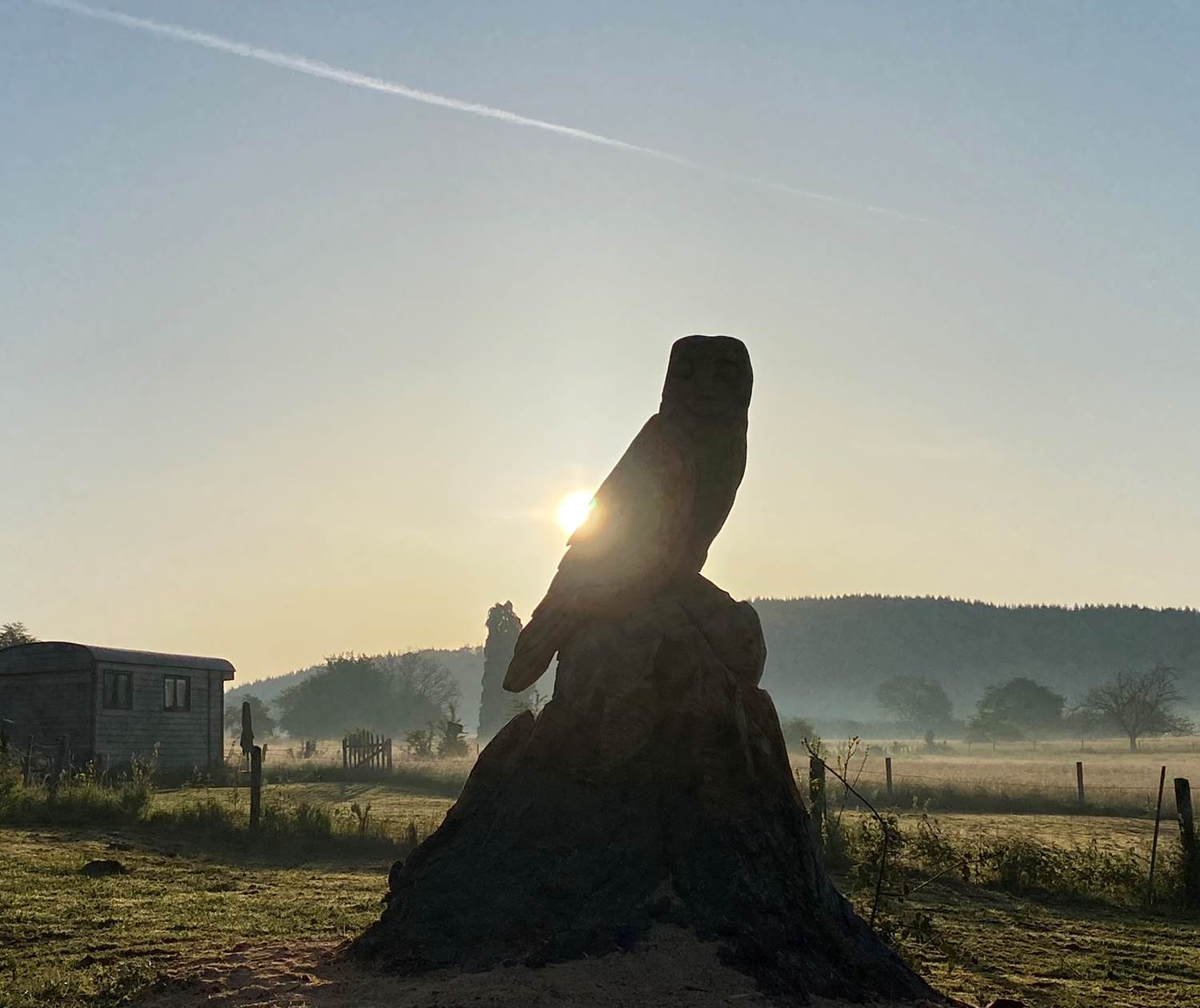 Les terres de la chouette, lever de soleil depuis la gardienne des lieux