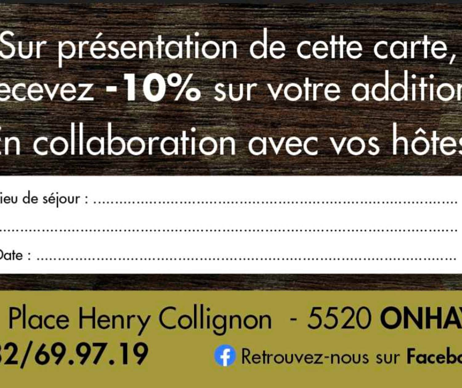 Carte du Walhère Roi - verso