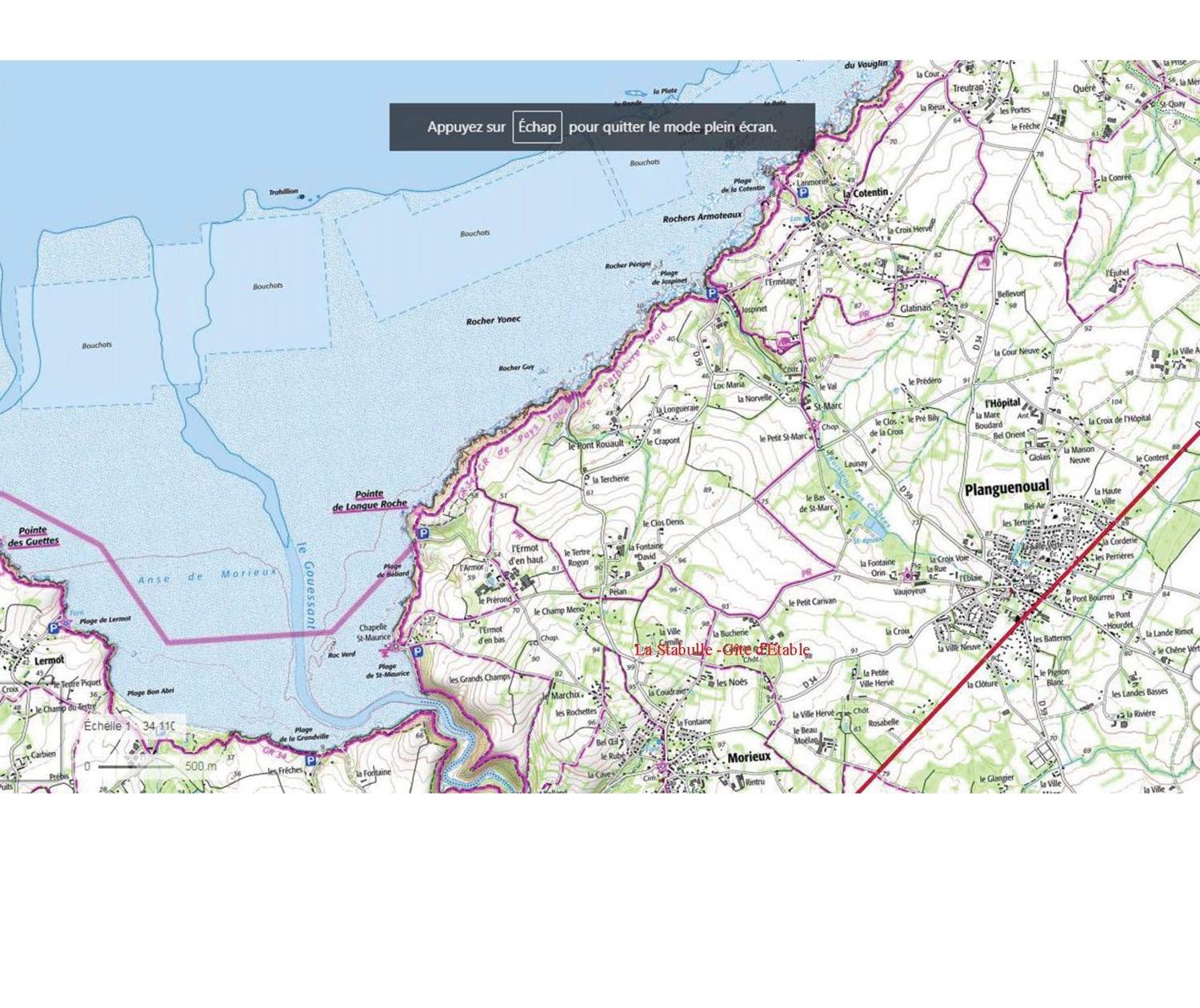 Carte extrait Géoportail