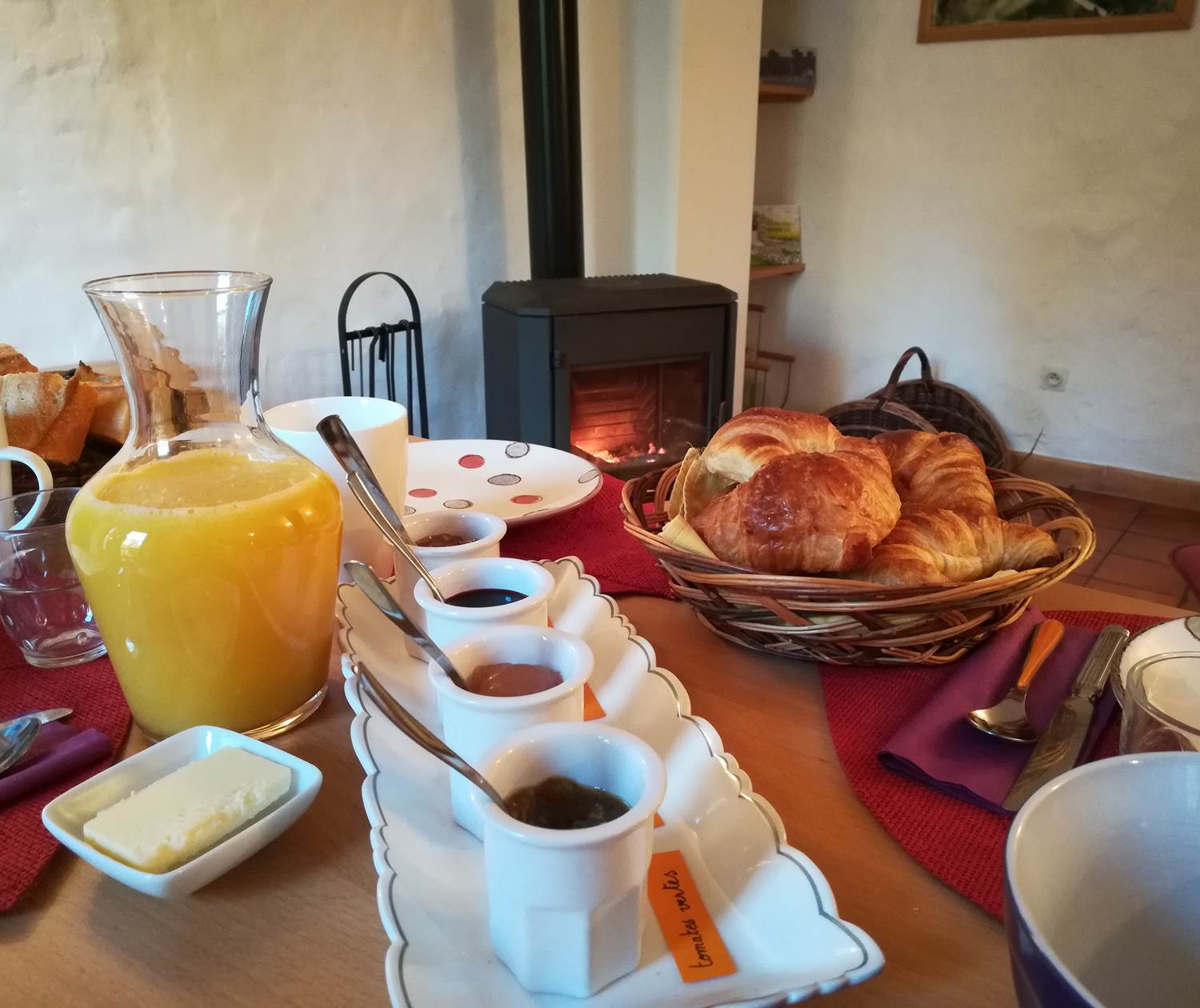 Votre petit déjeuner en chambre d'hôtes